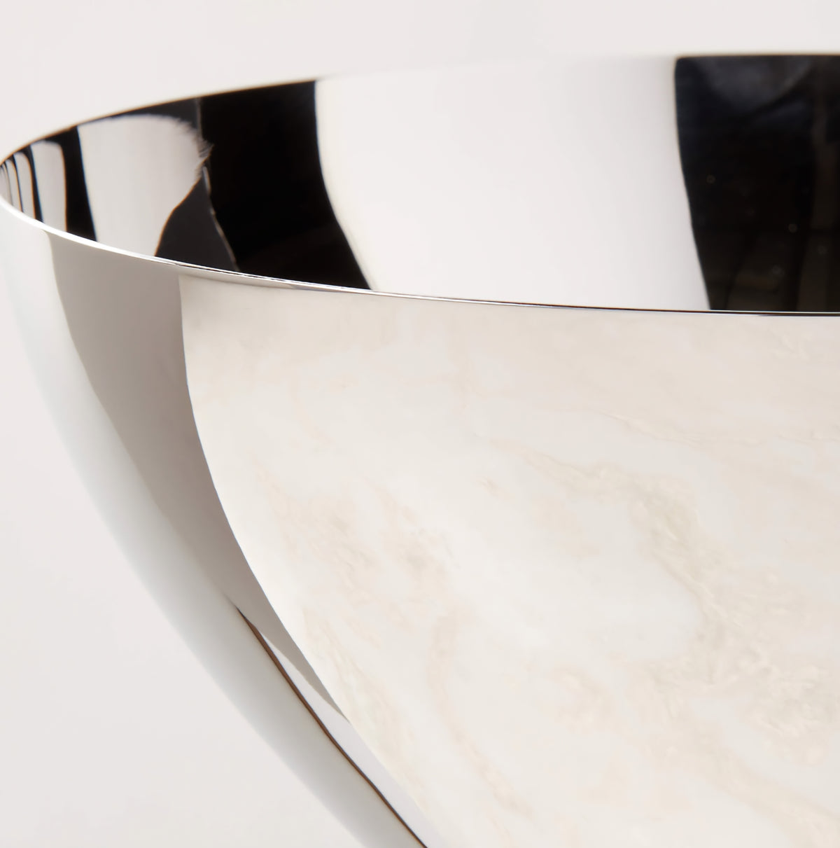 THE ONE × Clyme — Polished Stainless Steel Pedestal Serving Bowl