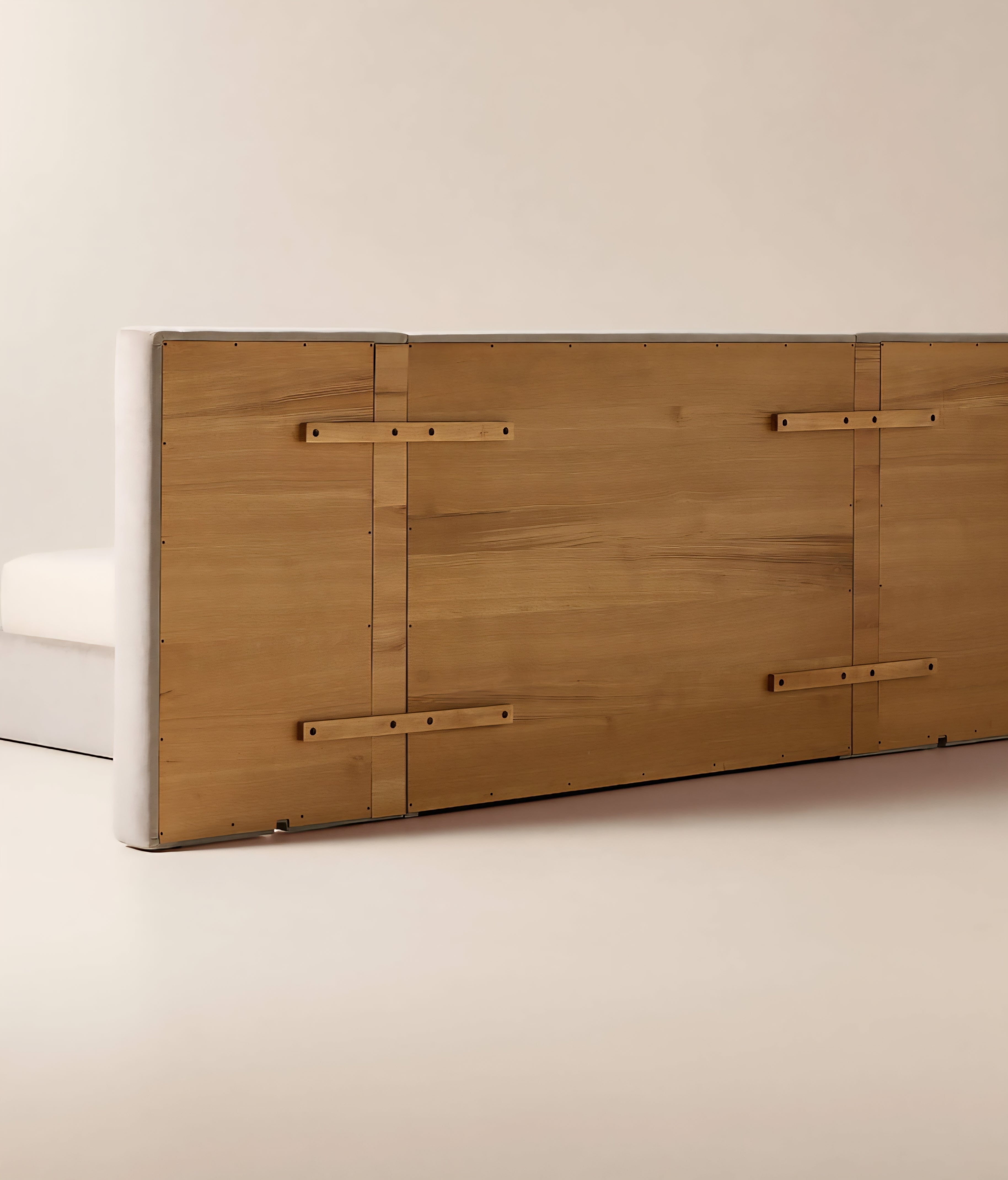 THE ONE × Abbott — Arctic Blue Velvet Upholstered Extended King Platform Bed
