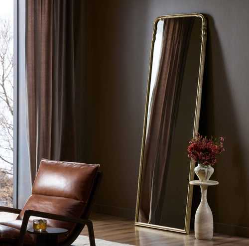 THE ONE × Amelie — Antique Brass Floor Mirror