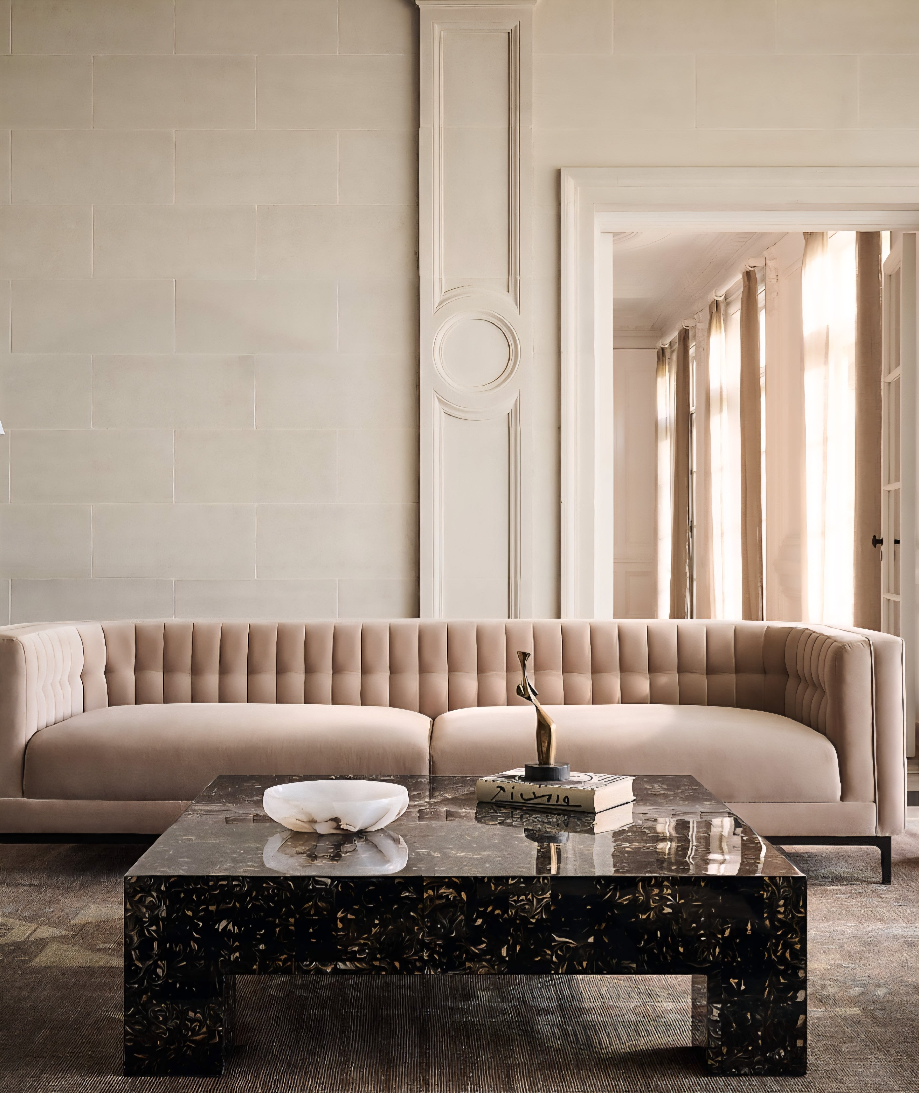 THE ONE × Ambroise — Light Taupe Velvet Sofa