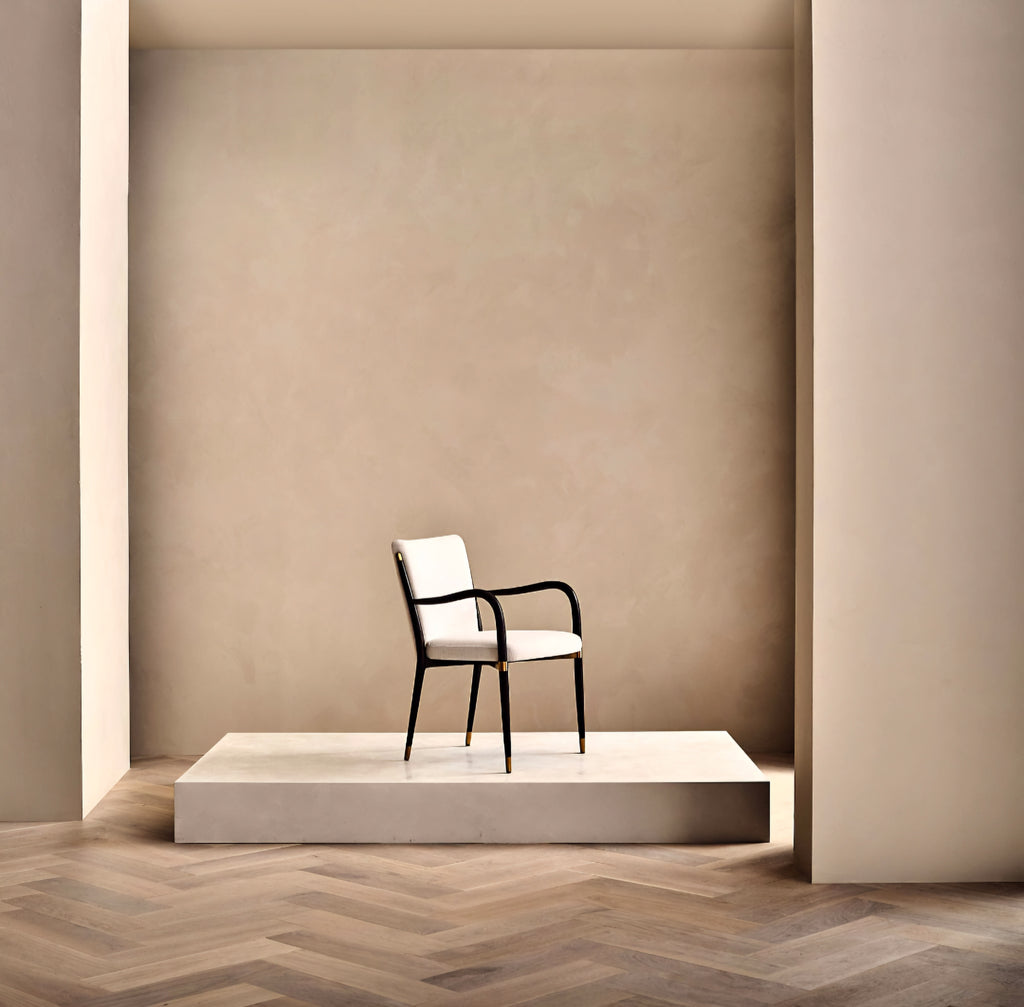 THE ONE × Norrie — Snow White Performance Fabric Dining Armchair