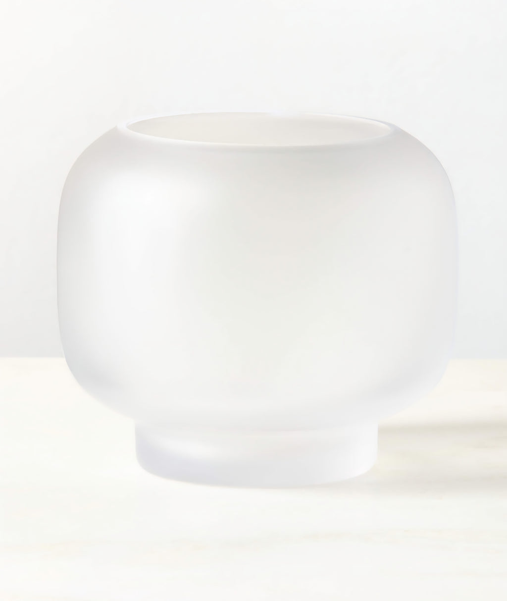 THE ONE × Coco — Round Smoked Amber Glass Hurricane Candle Holder