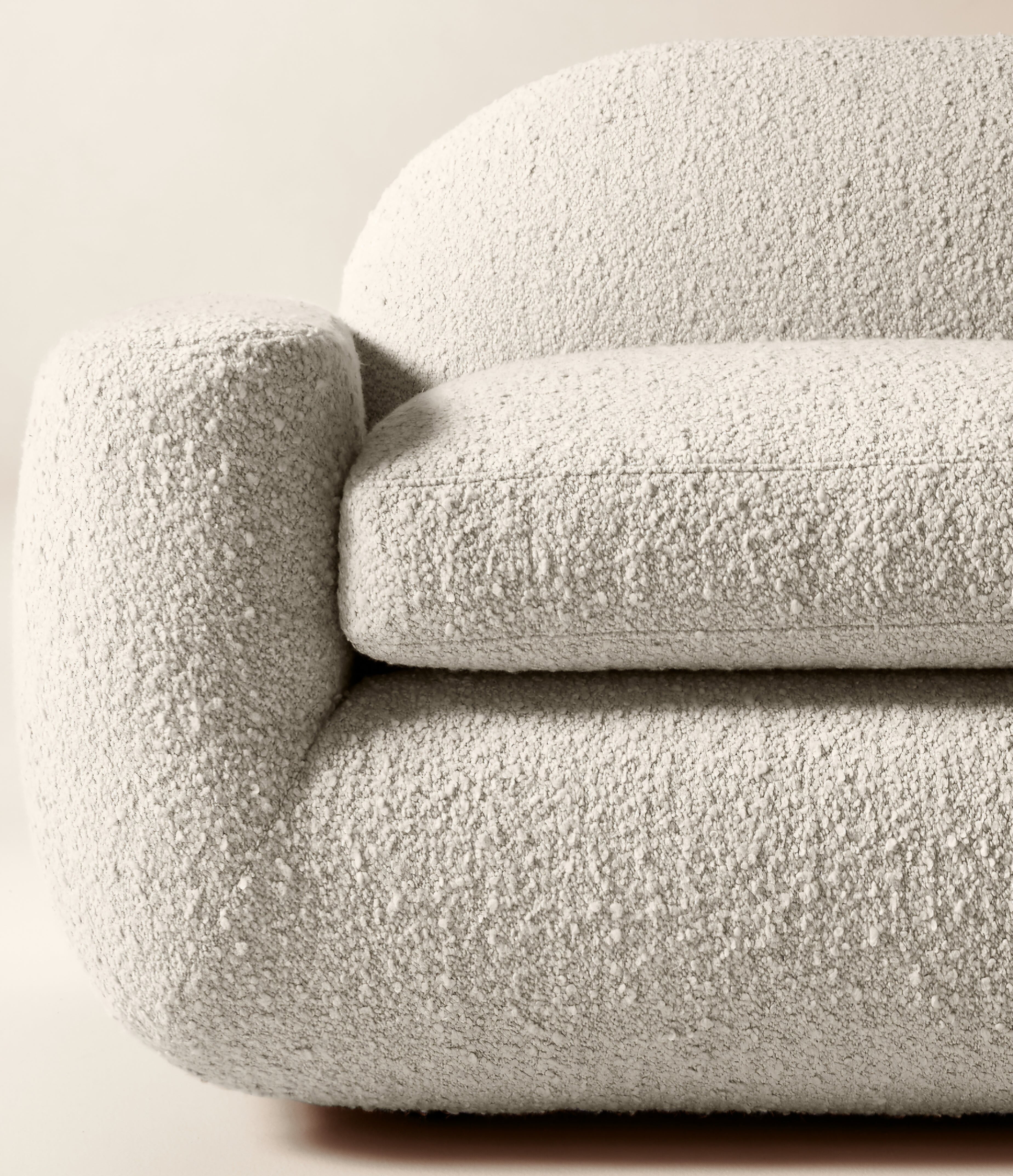 THE ONE × Aldine — Ivory Boucle Textured Sofa