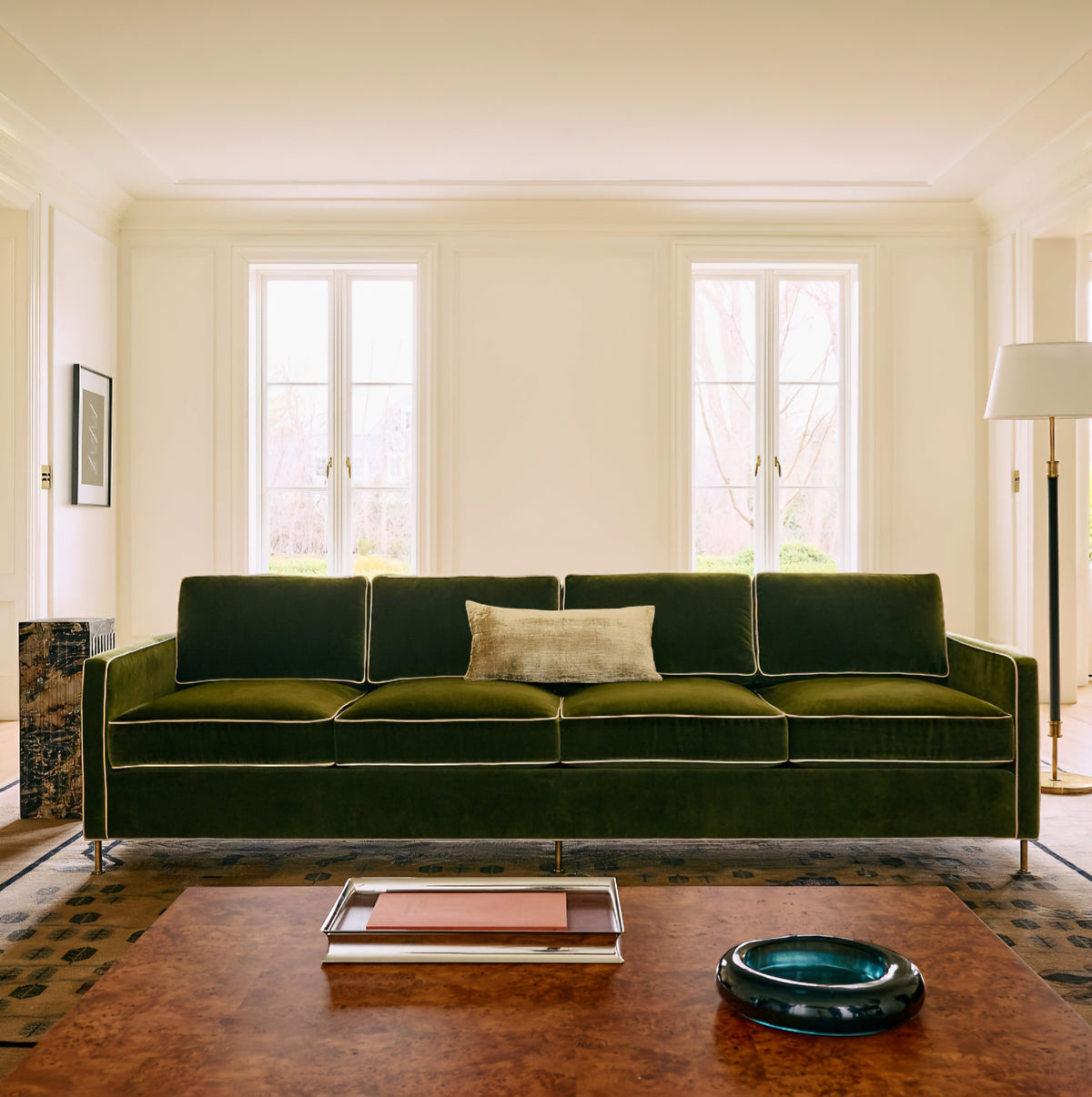 THE ONE × Brett — Jade Green Velvet Sofa