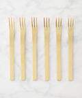 THE ONE × Mini — Gold Cocktail Forks & Spoons Set of 6