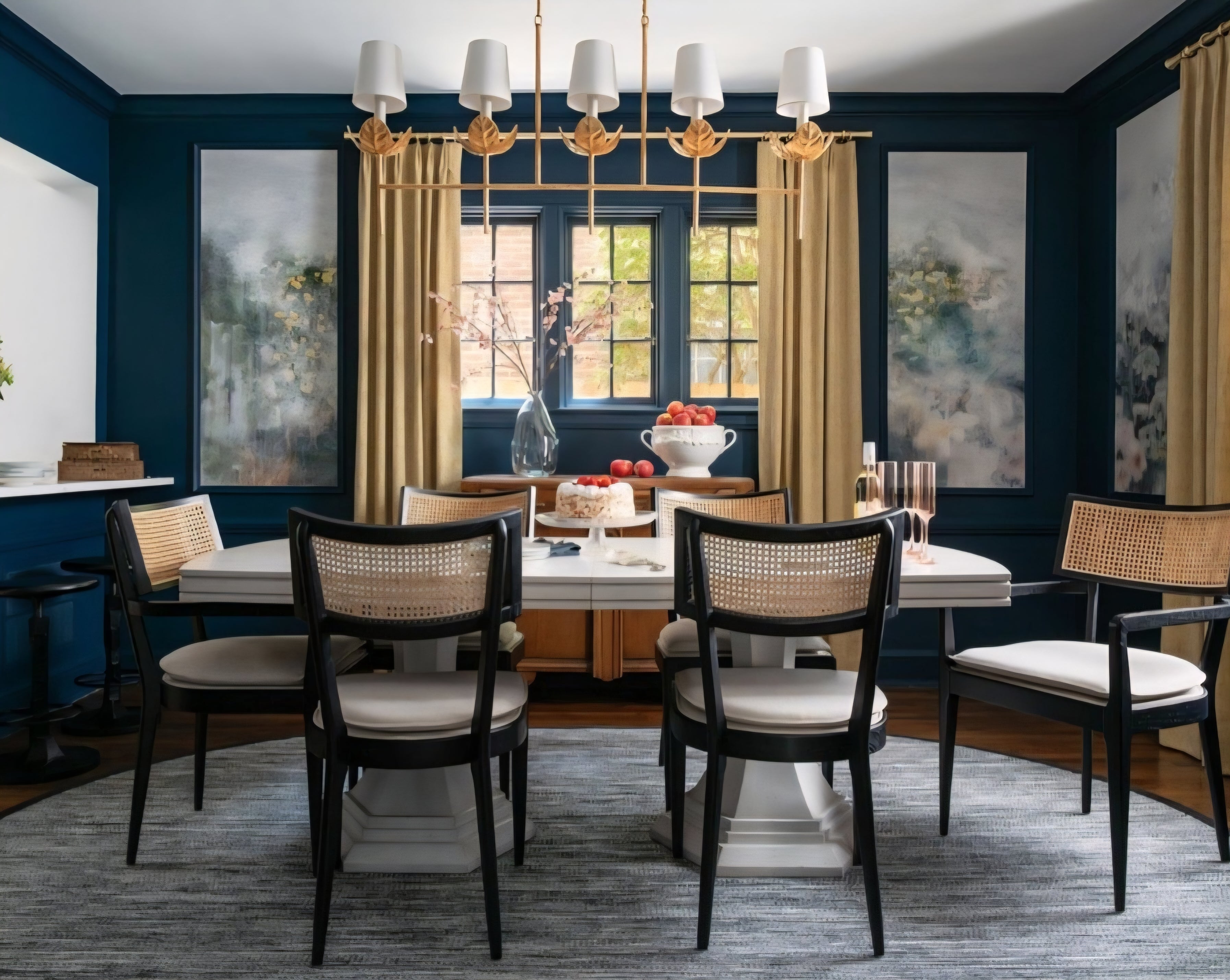 THE ONE × Libby — Light Brown Wood + Natural Cane Dining Chair