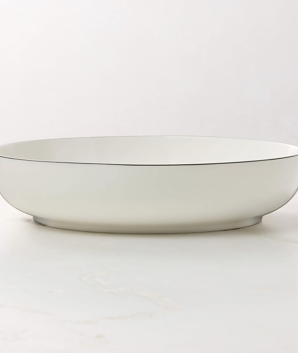 THE ONE × Contact — White Ceramic Serving Bowl