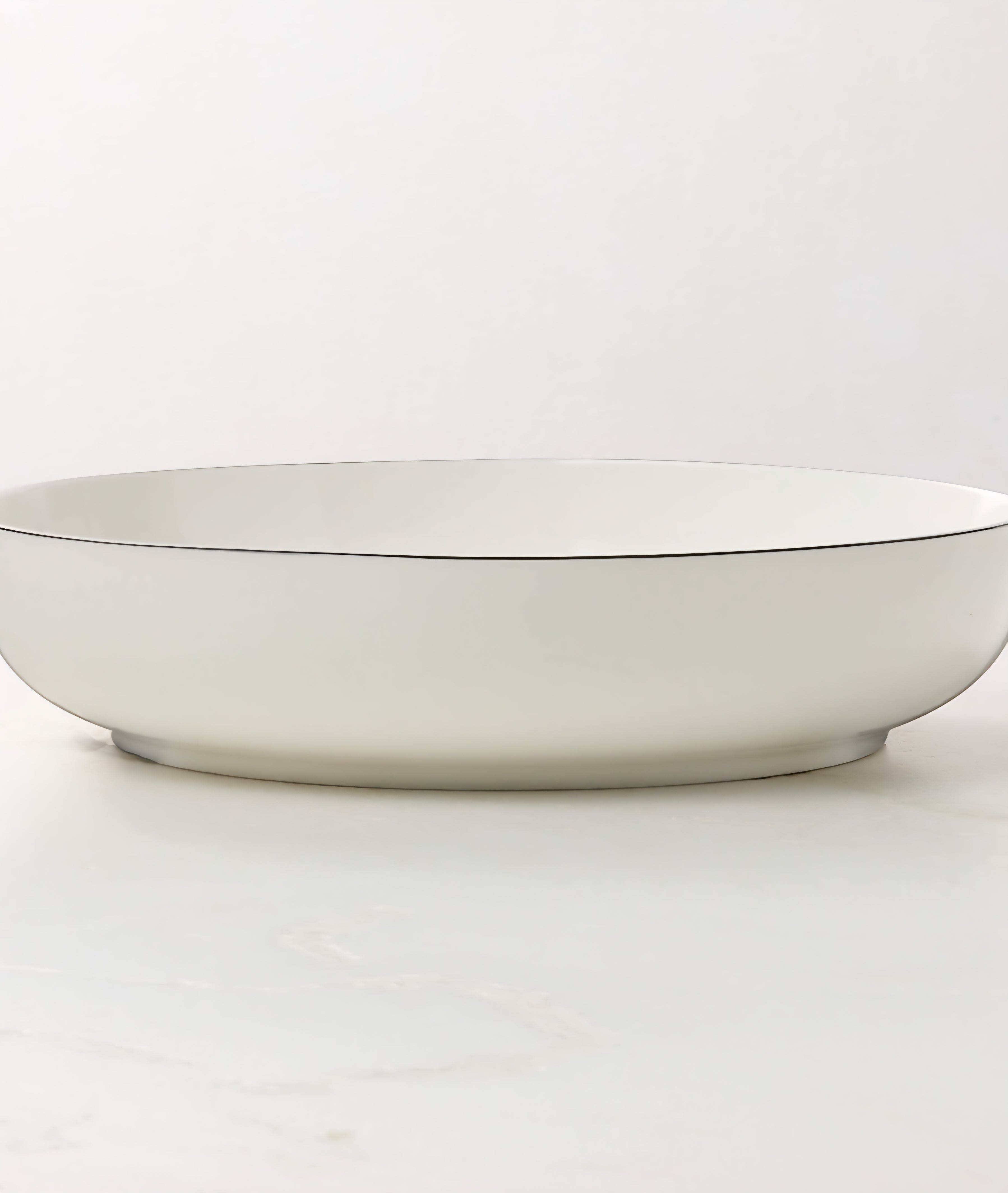 THE ONE × Contact — White Ceramic Serving Bowl