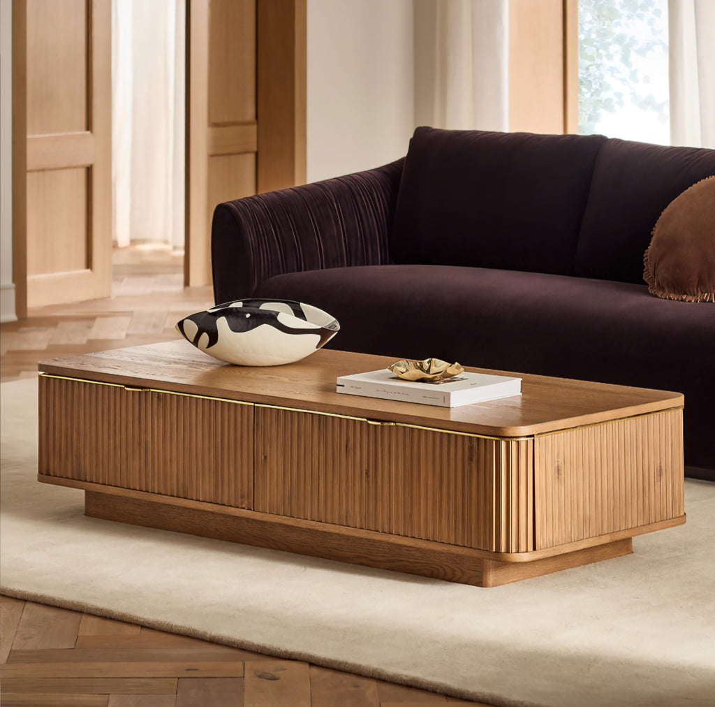 THE ONE × Ruched Velvet Sofa