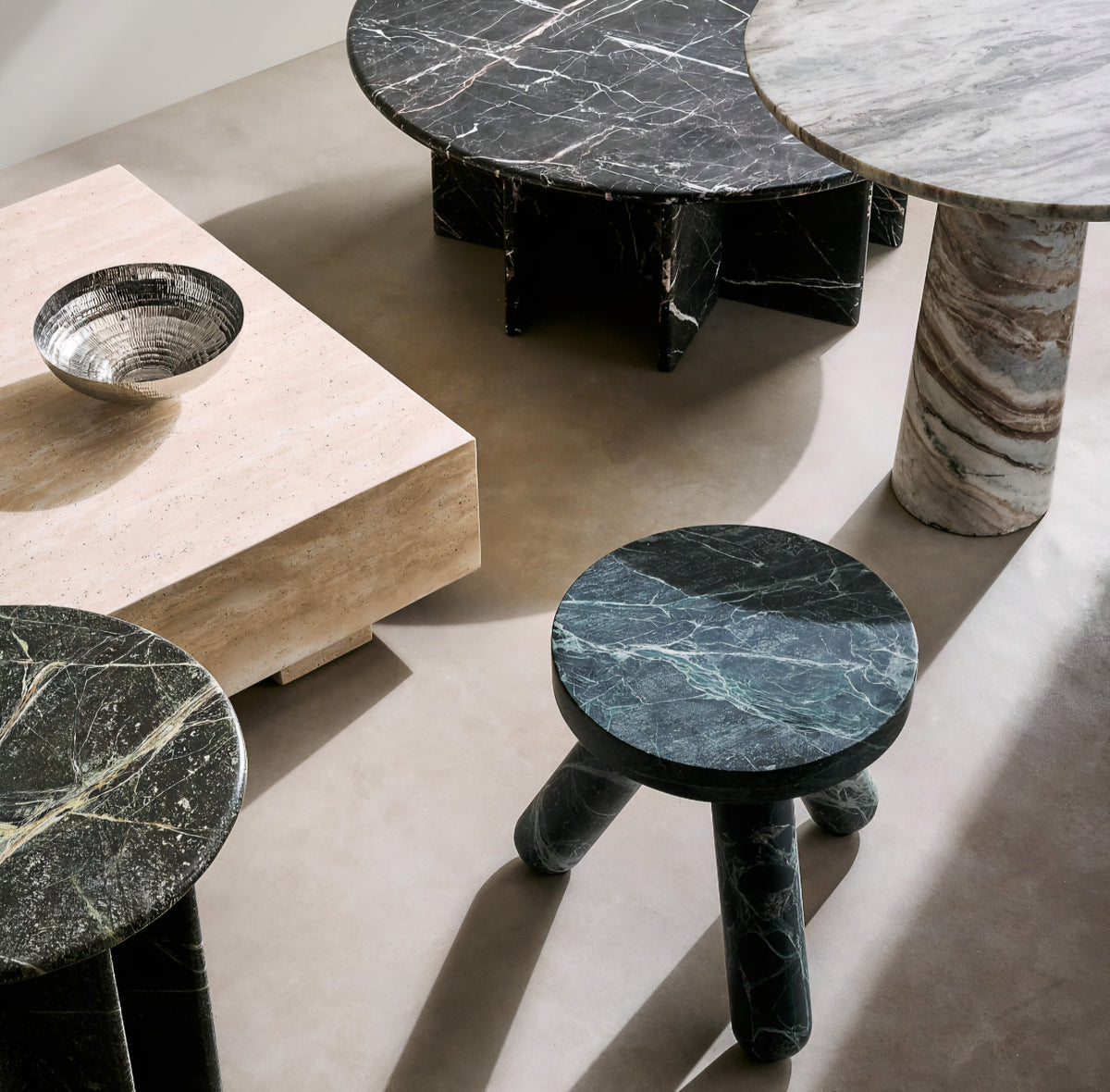 THE ONE × Jaxx — Round Marble Side Table