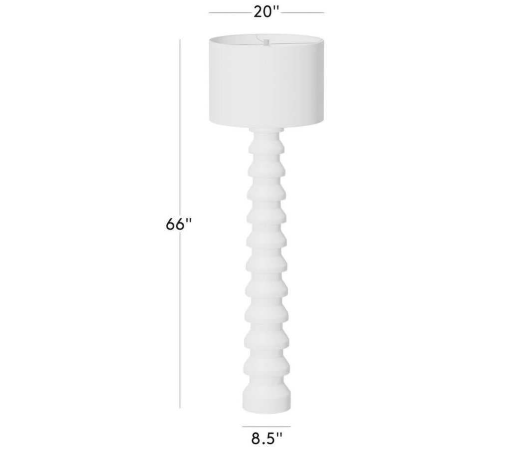 THE ONE × Sequence — White Plaster Floor Lamp