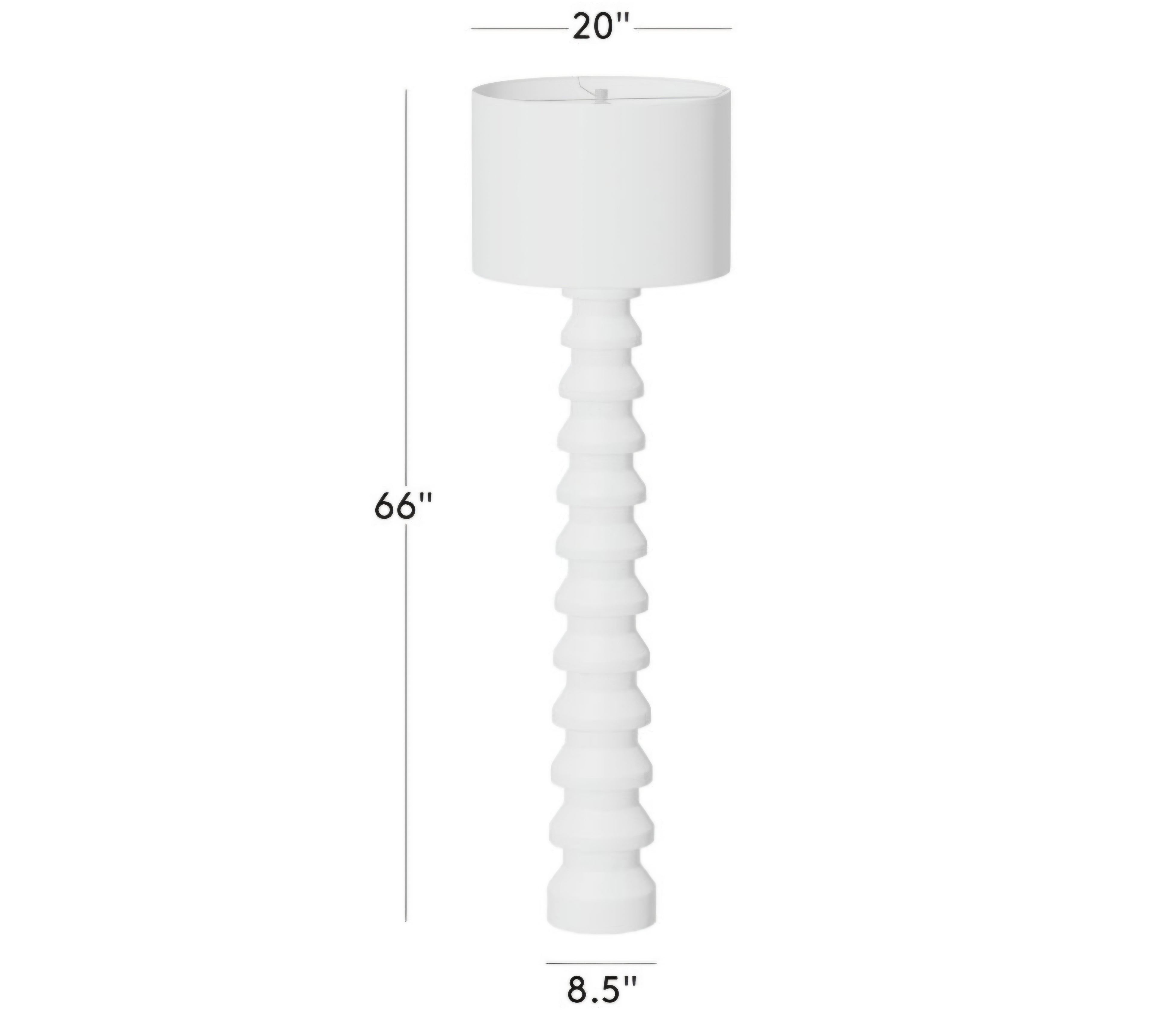 THE ONE × Sequence — White Plaster Floor Lamp