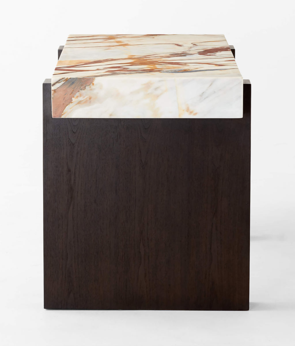 THE ONE × Spesso — 54" 2-Drawer Marble and Walnut Desk