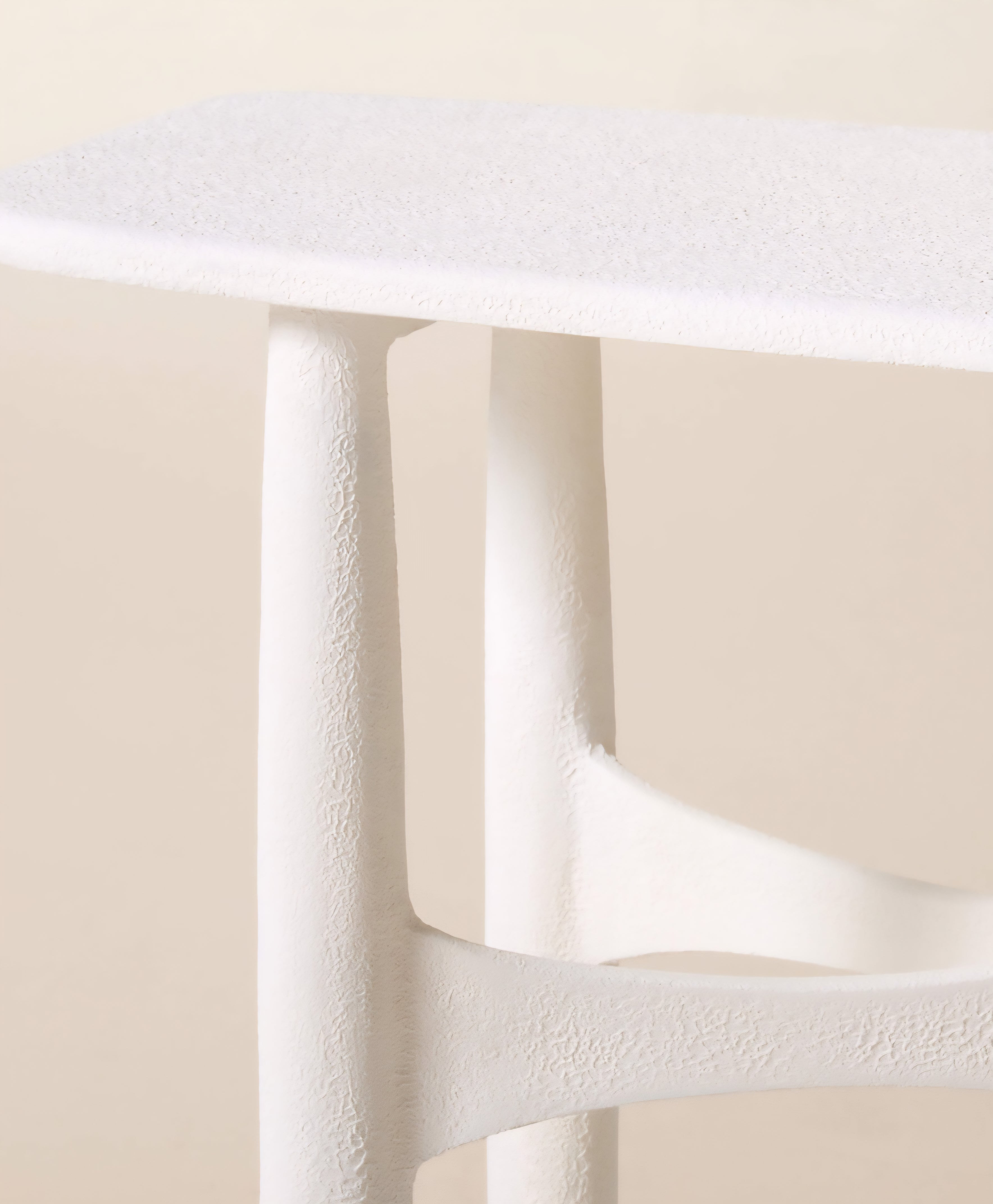 THE ONE × Bixby — White Cast Aluminum Console Table