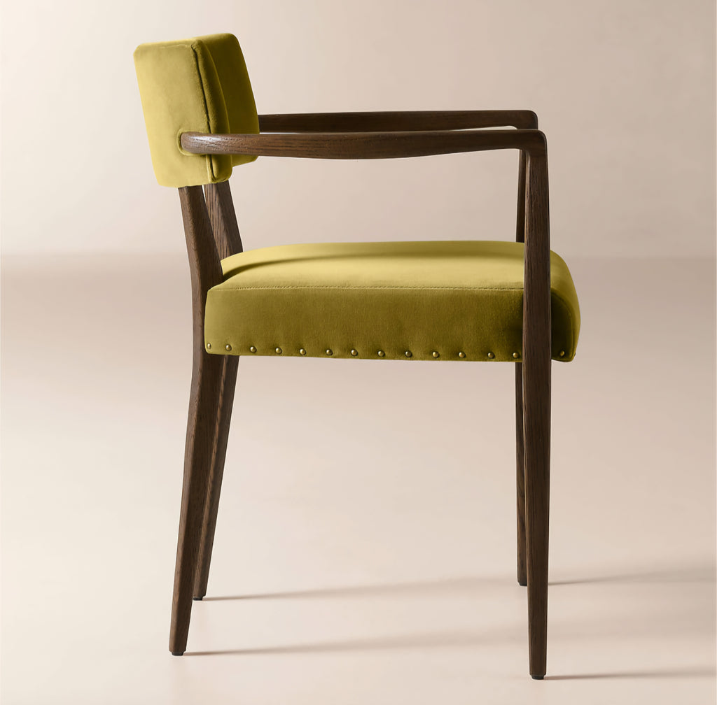 THE ONE × Arlo — Smoked Mauve Performance Fabric Dining Armchair
