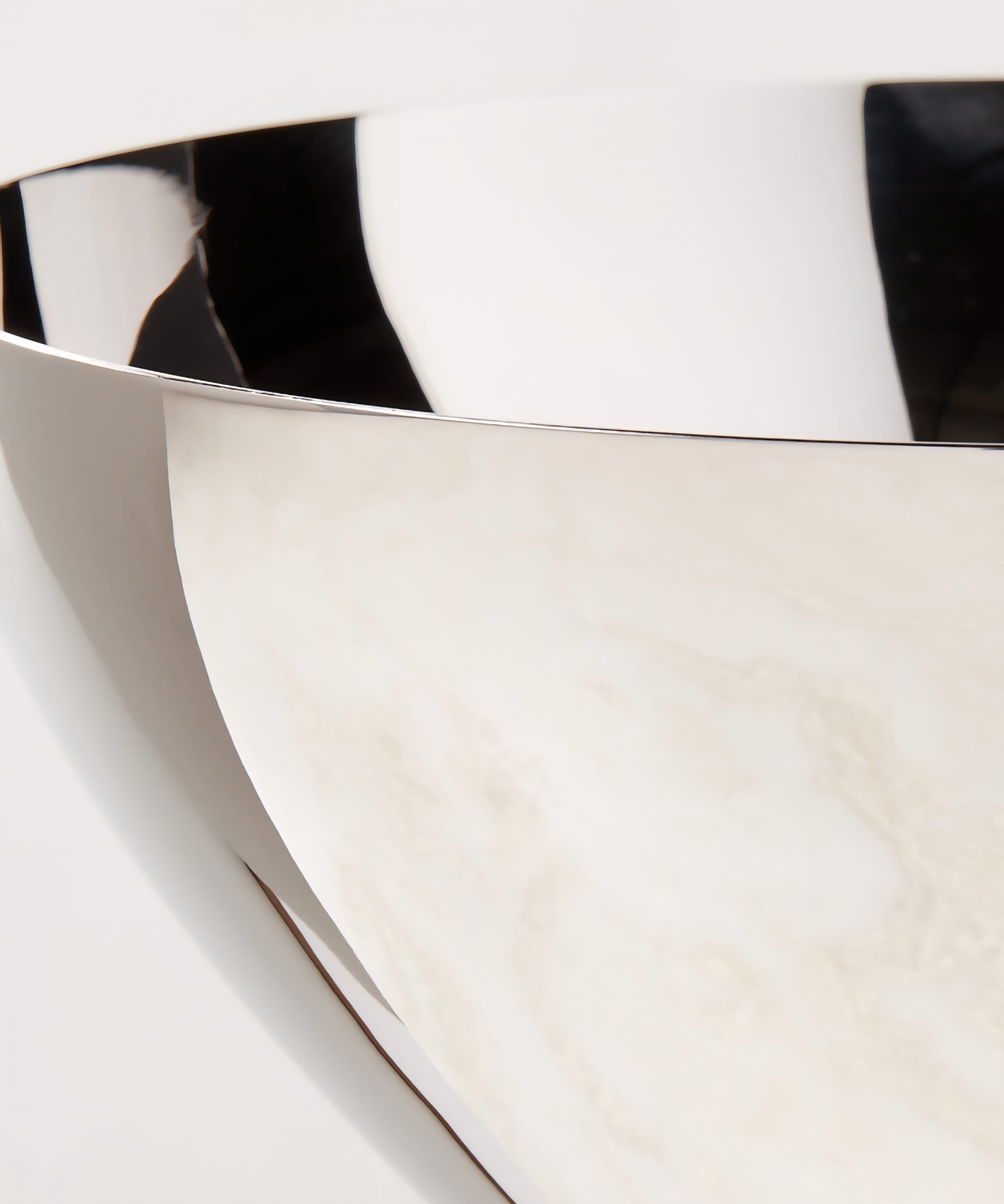THE ONE × Clyme — Polished Stainless Steel Pedestal Serving Bowl