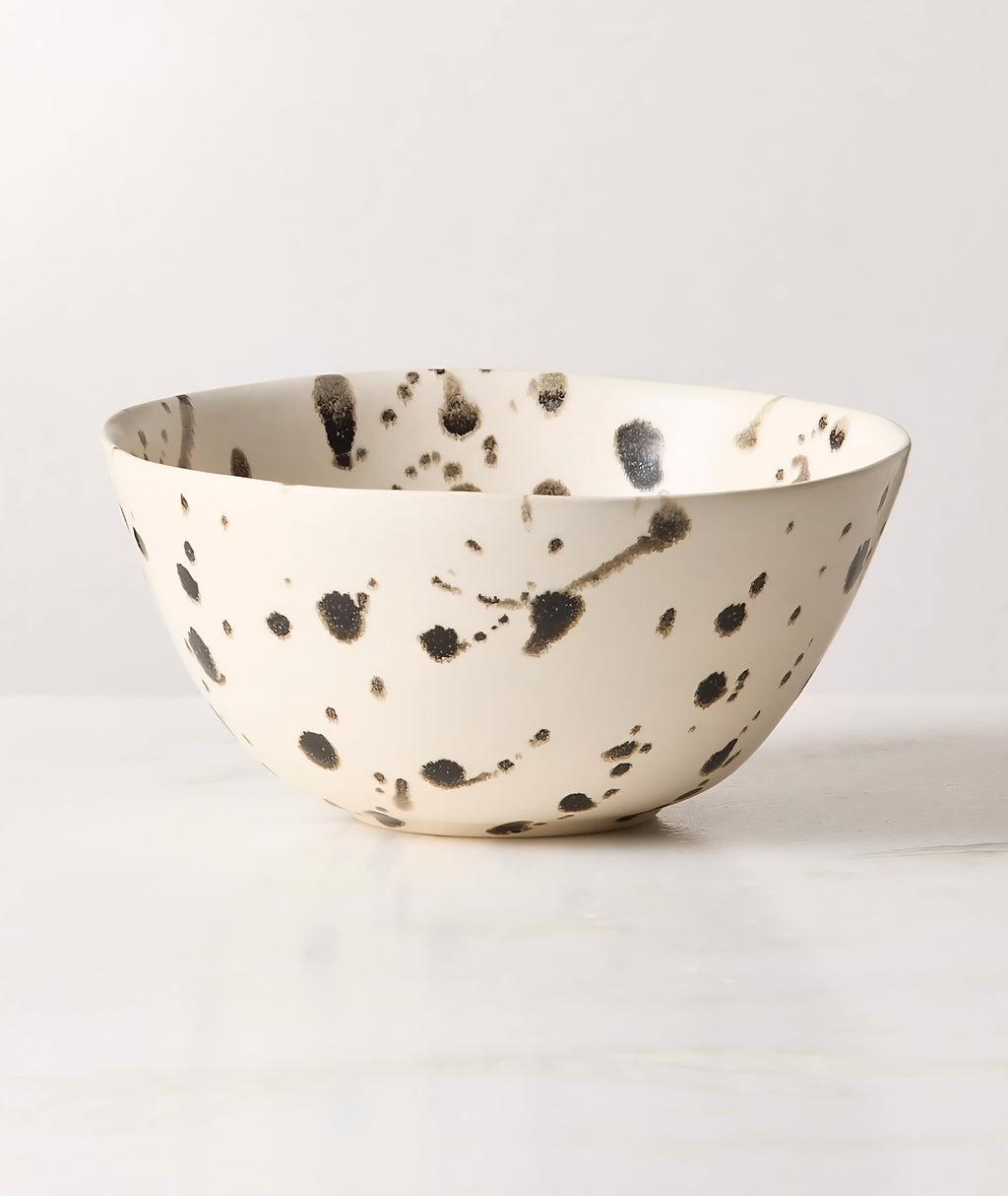 THE ONE × Harper — Black and White Splatter Soup & Pasta Bowls