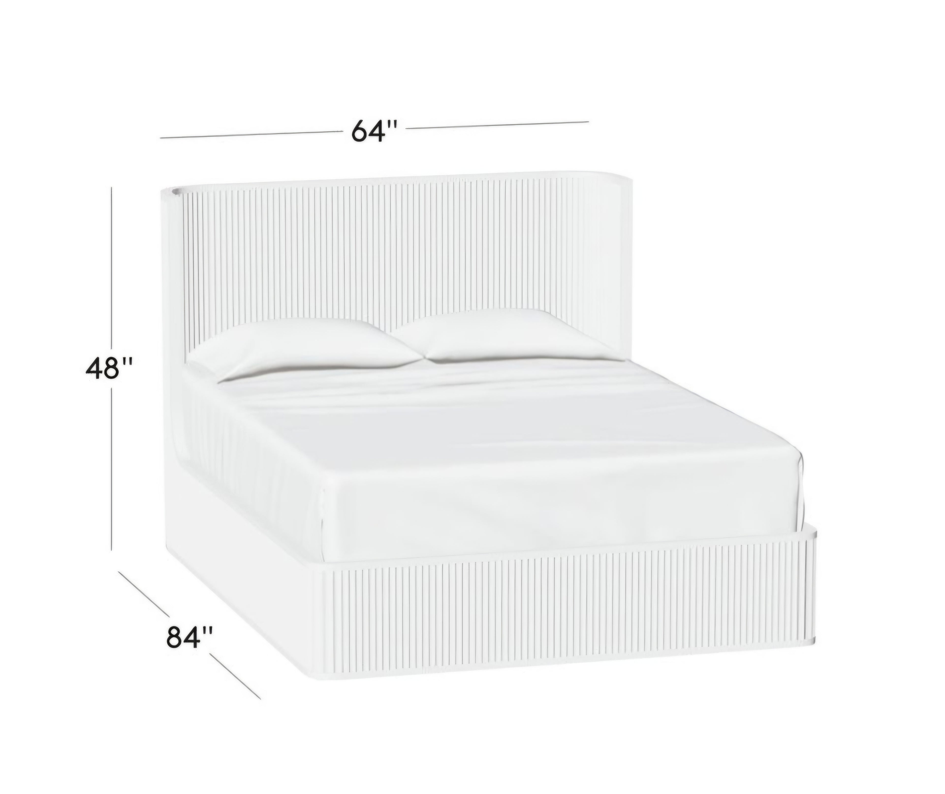 THE ONE × Davison — Fluted Dark Brown Wood Queen Bed