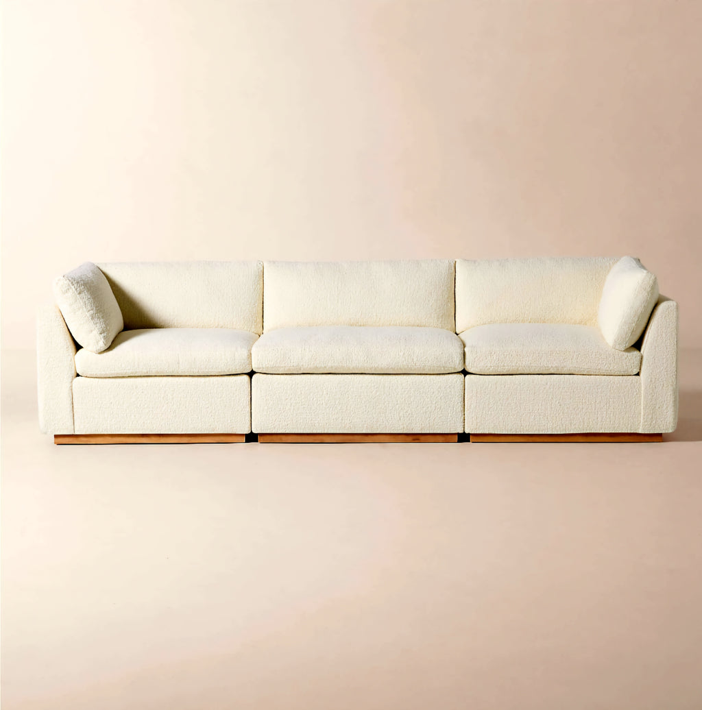 THE ONE × Stormo — Ivory Boucle Sectional Sofa
