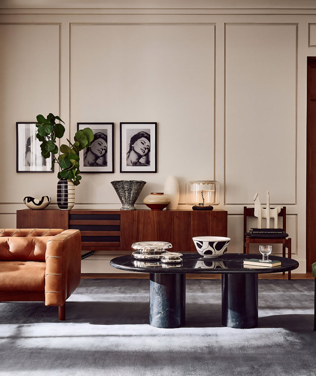 THE ONE × Liguria — Oval Marble Coffee Table