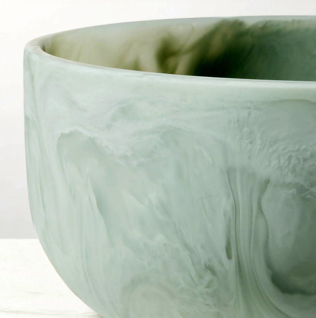 THE ONE × Radley — Light Teal Swirl Resin Serving Bowl
