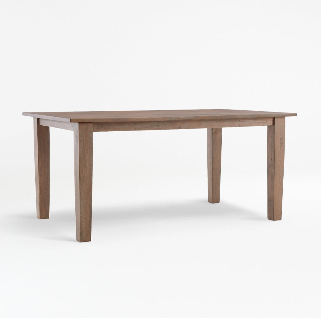THE ONE × Basque — Weathered Light Brown Solid Wood Dining Table