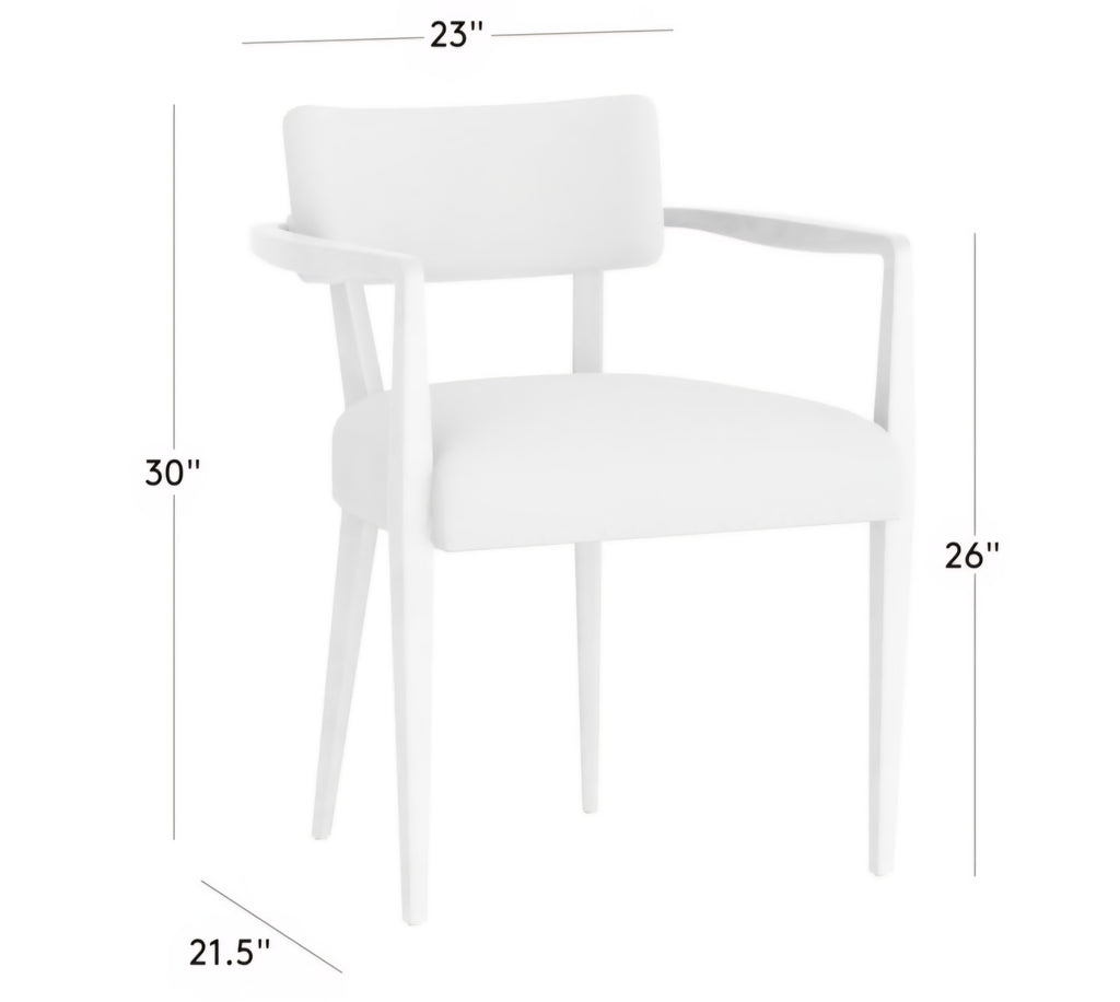 THE ONE × Arlo — Smoked Mauve Performance Fabric Dining Armchair