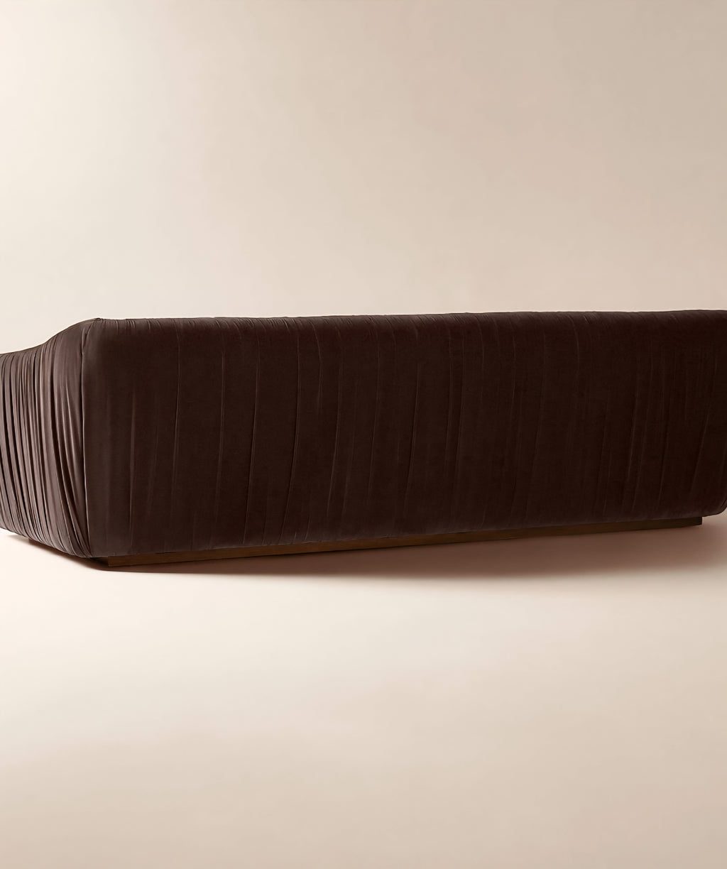 THE ONE × Ruched Velvet Sofa