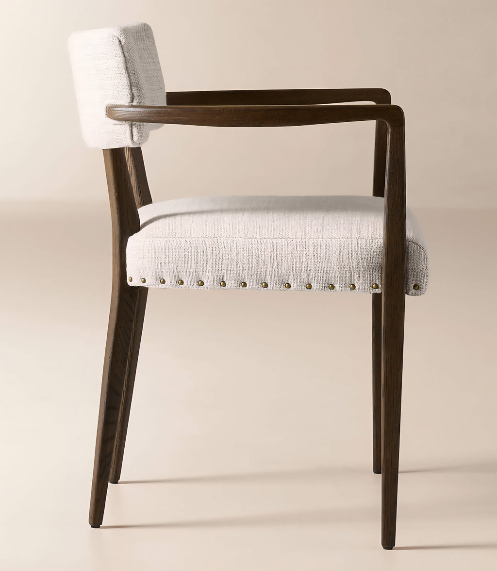 THE ONE × Arlo — Smoked Mauve Performance Fabric Dining Armchair