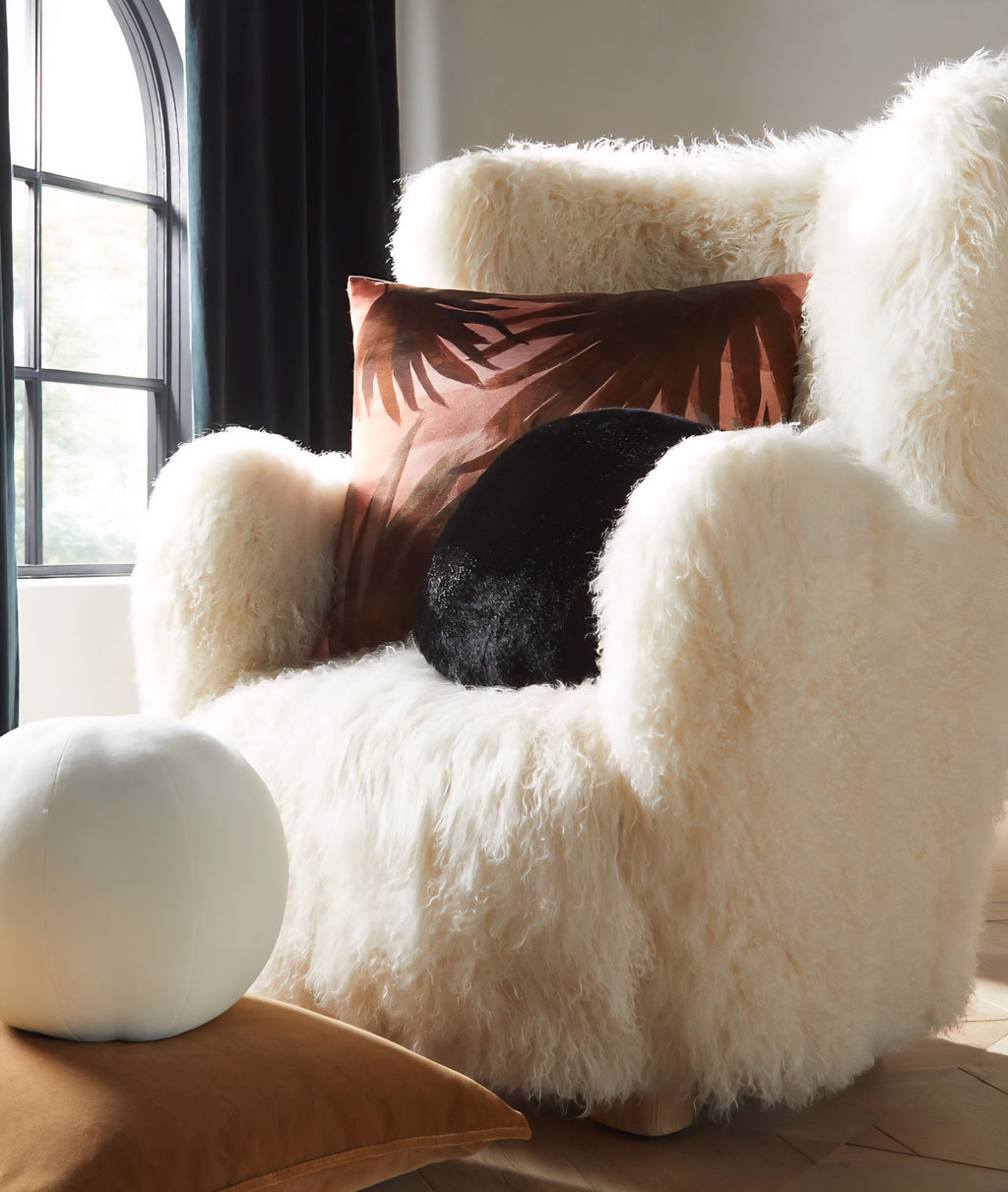 THE ONE × Mongolian Sheepskin Accent Chair
