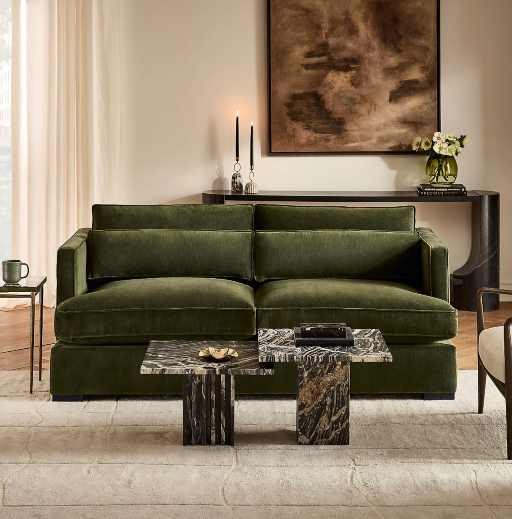 THE ONE × Eastman — White Performance Fabric Sofa