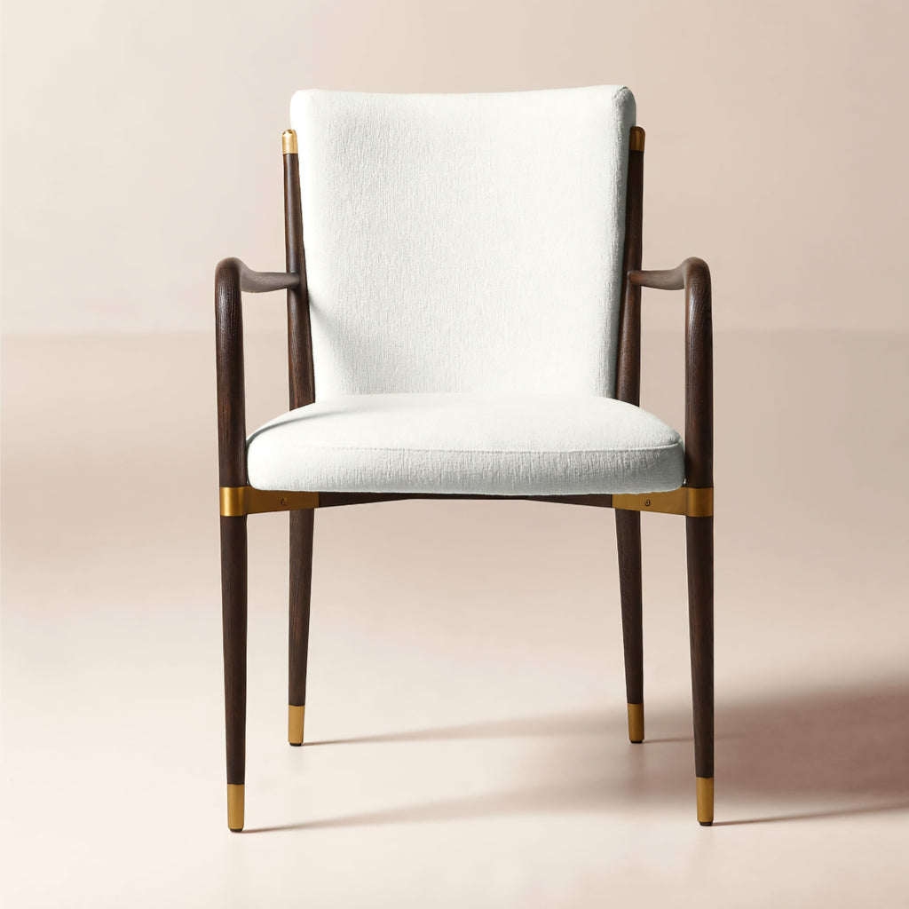 THE ONE × Norrie — Snow White Performance Fabric Dining Armchair