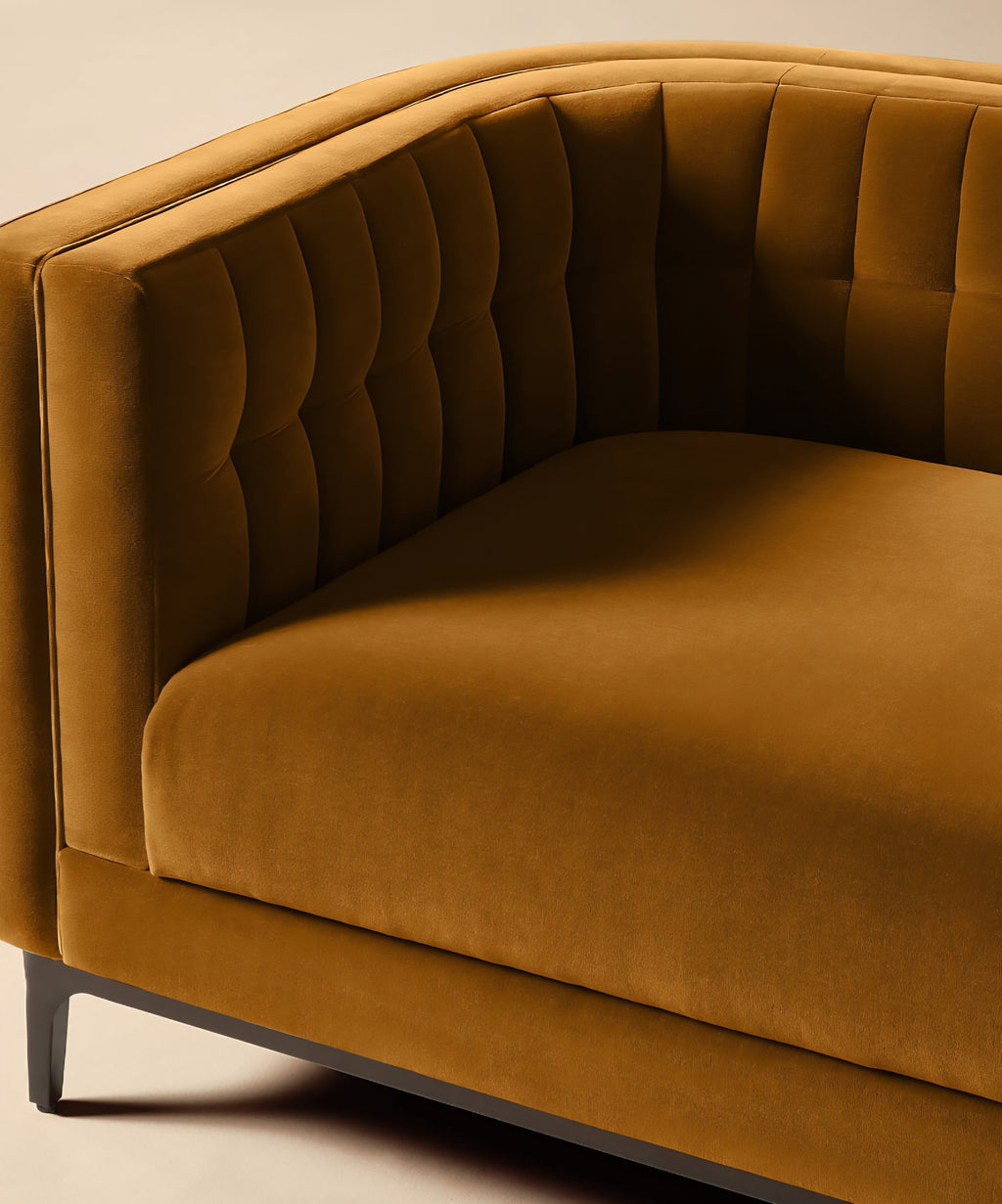THE ONE × Ambroise — Light Taupe Velvet Sofa