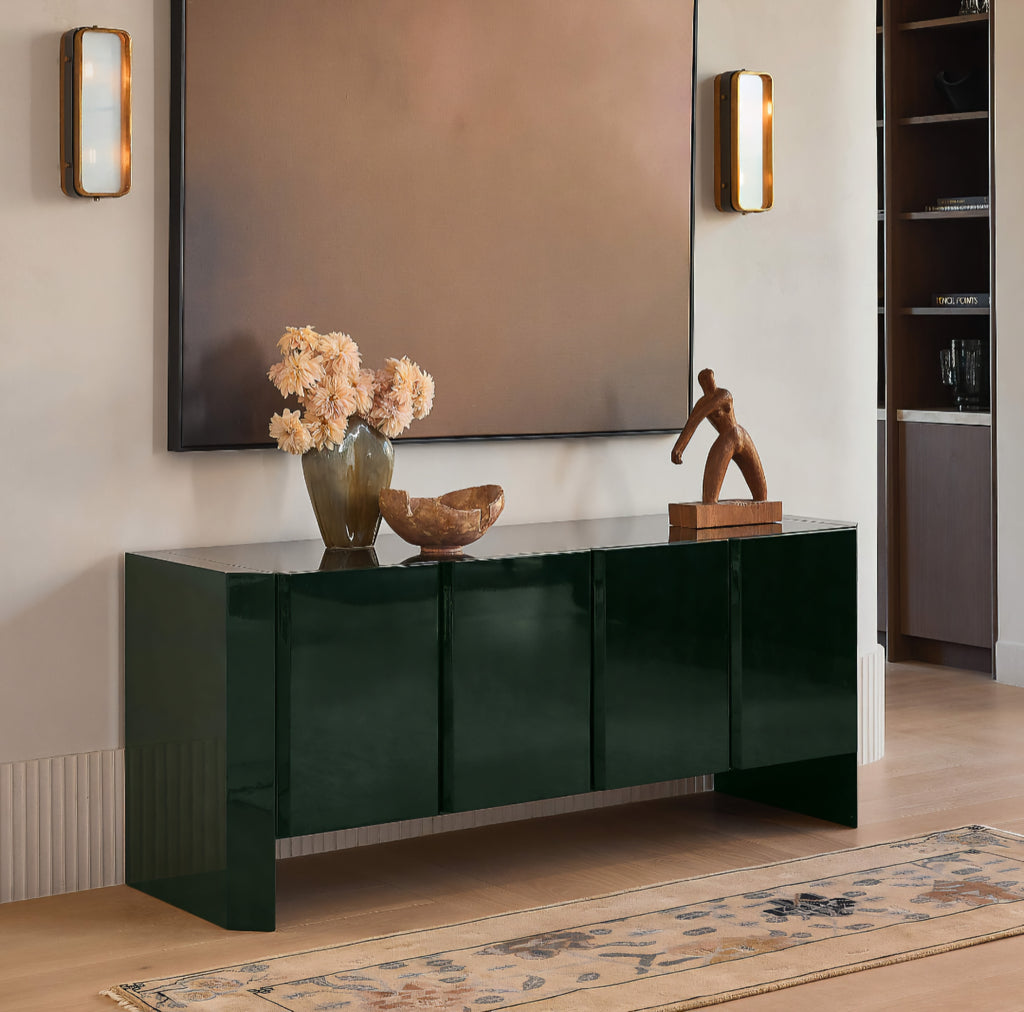 THE ONE × Kirnan — Dark Green High-Gloss Lacquered Credenza
