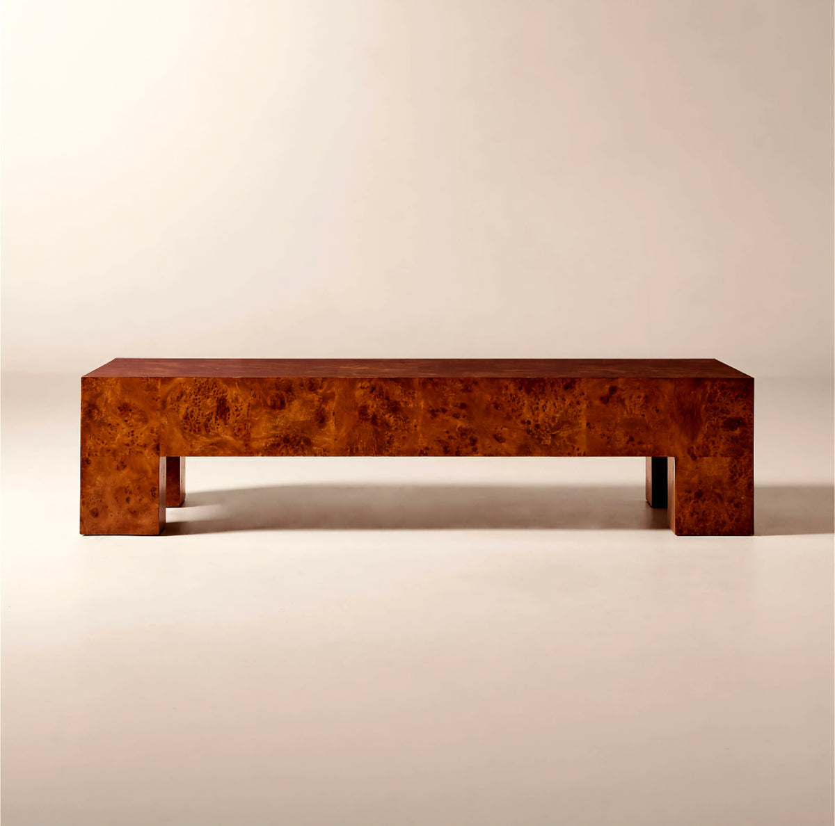 THE ONE × Scatola — Brown Burl Wood Coffee Table