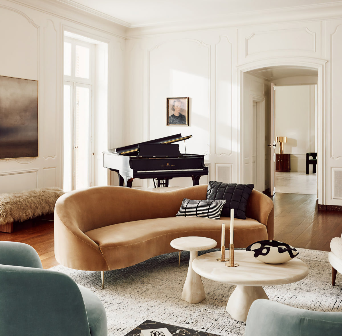 THE ONE × Curvo — White Performance Fabric Sofa by Goop