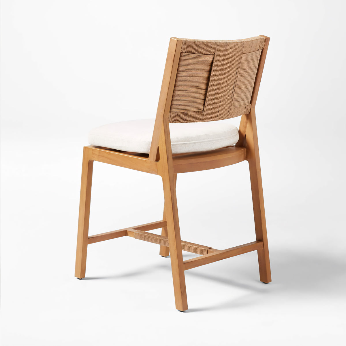 THE ONE × Roc — Teak and Rattan Stool