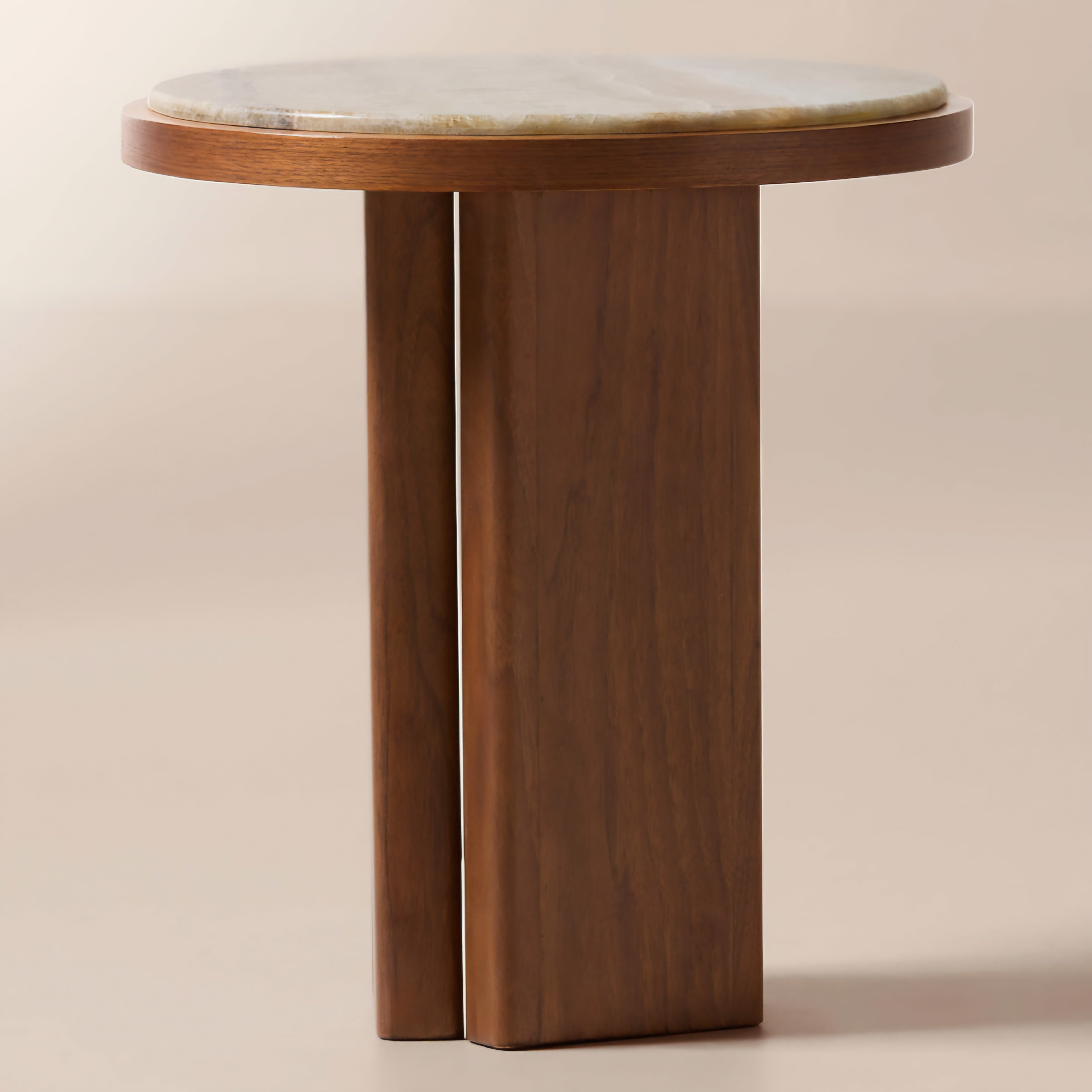 THE ONE × Rio — Onyx and Walnut Side Table