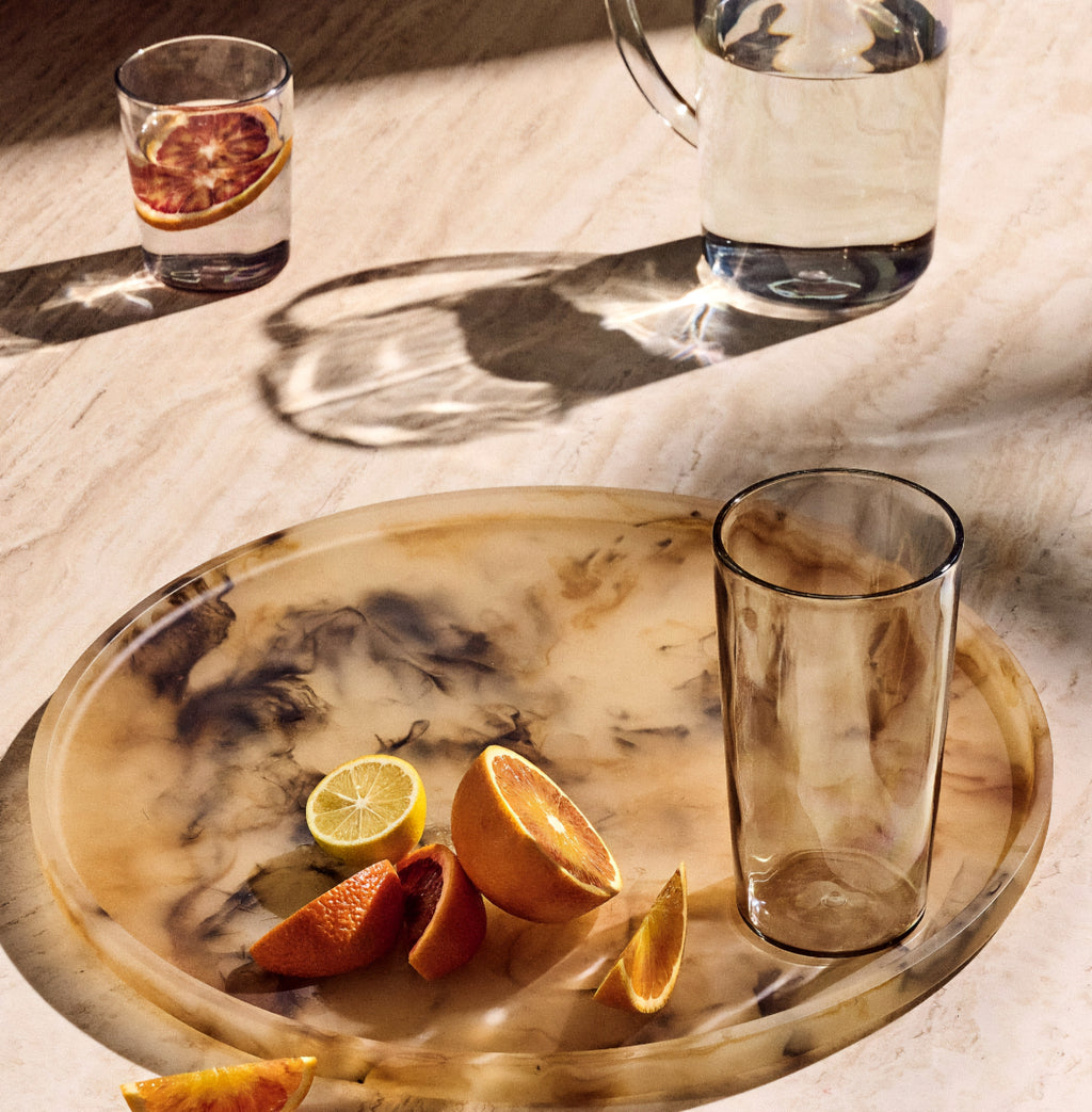THE ONE × Faux Horn — Round Resin Decorative Tray
