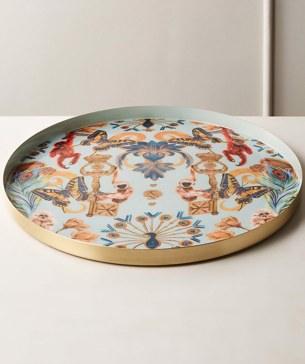 THE ONE × Regal — Monkeys Round Serving Tray