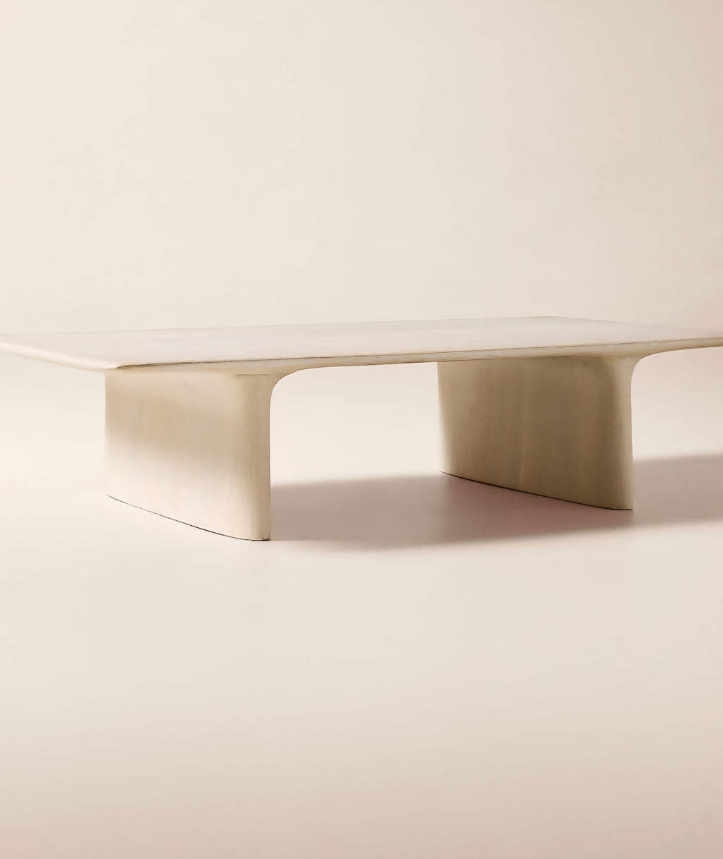 THE ONE × Almera — White Marble Coffee Table (66")