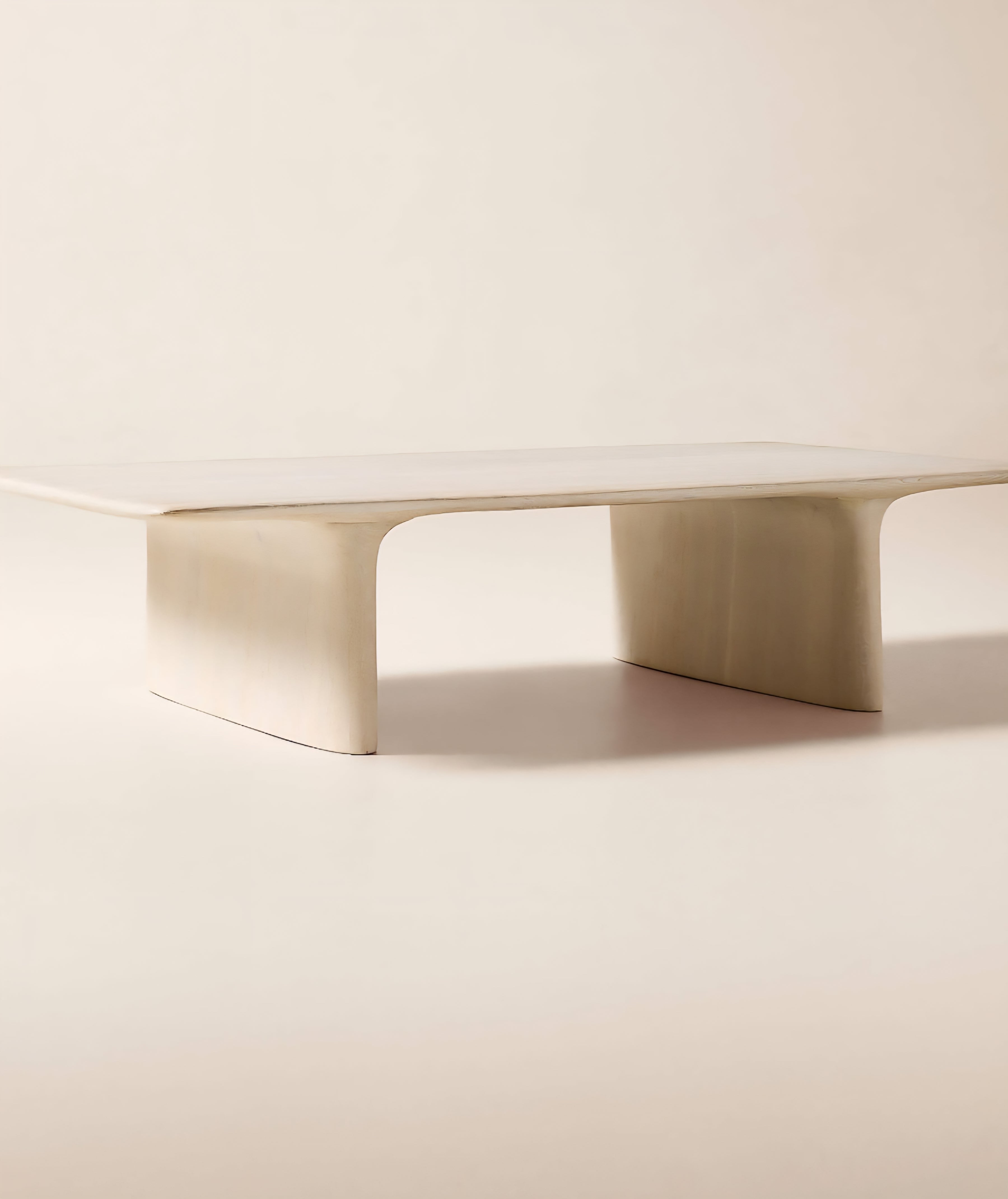 THE ONE × Almera — White Marble Coffee Table (66")