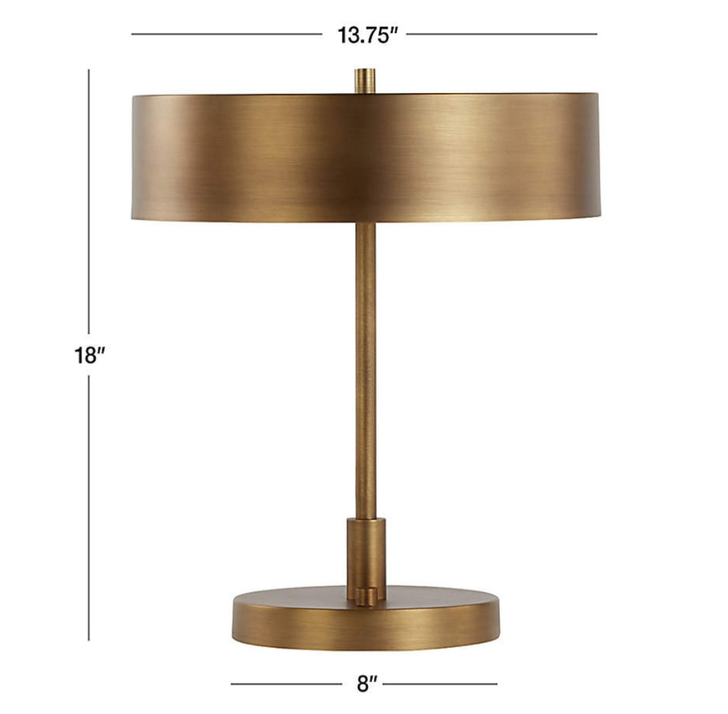 THE ONE × Zain — Brass Table Lamp with USB Port