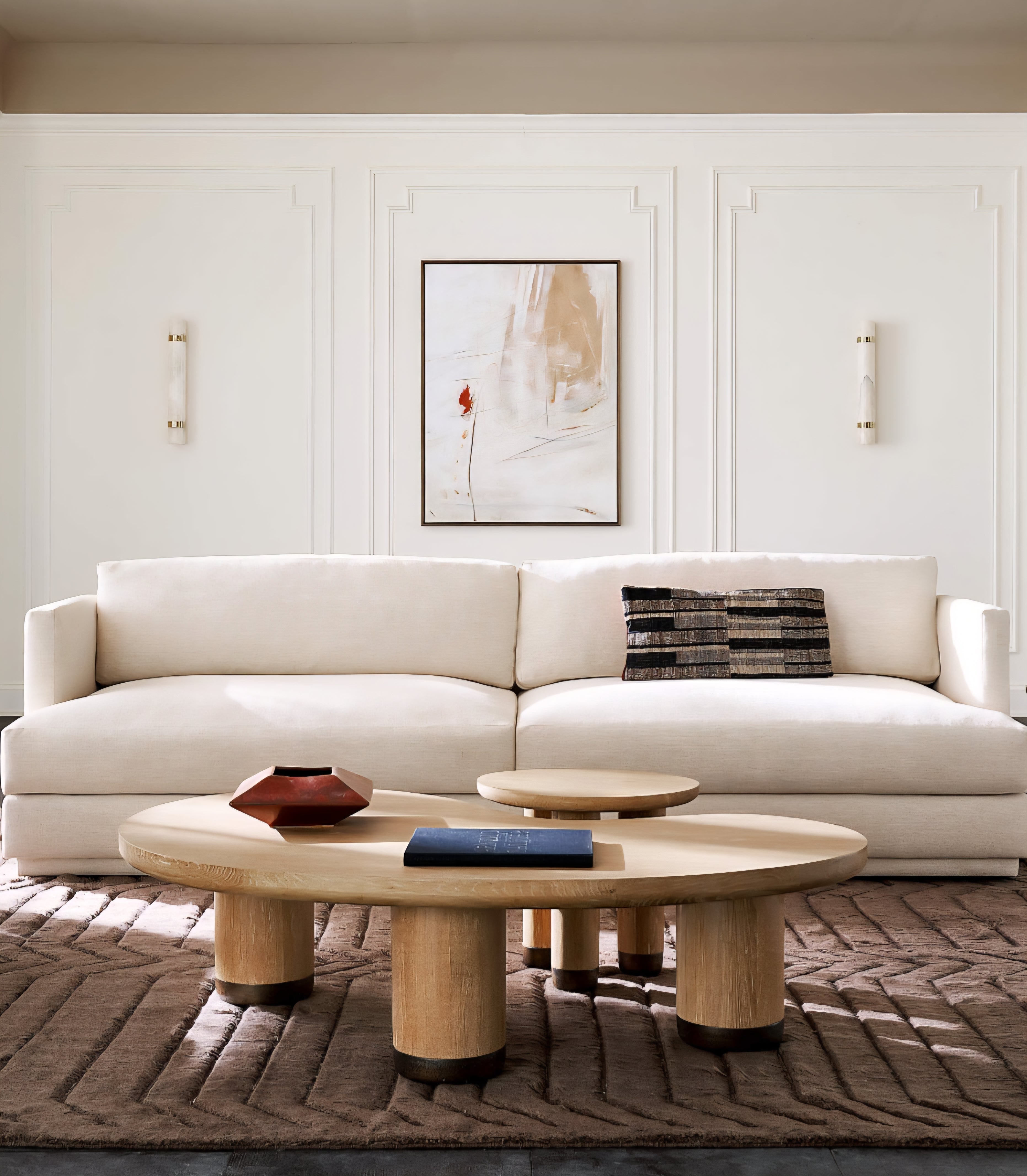 THE ONE × Seneca — Off-White Performance Fabric Sleeper Sofa