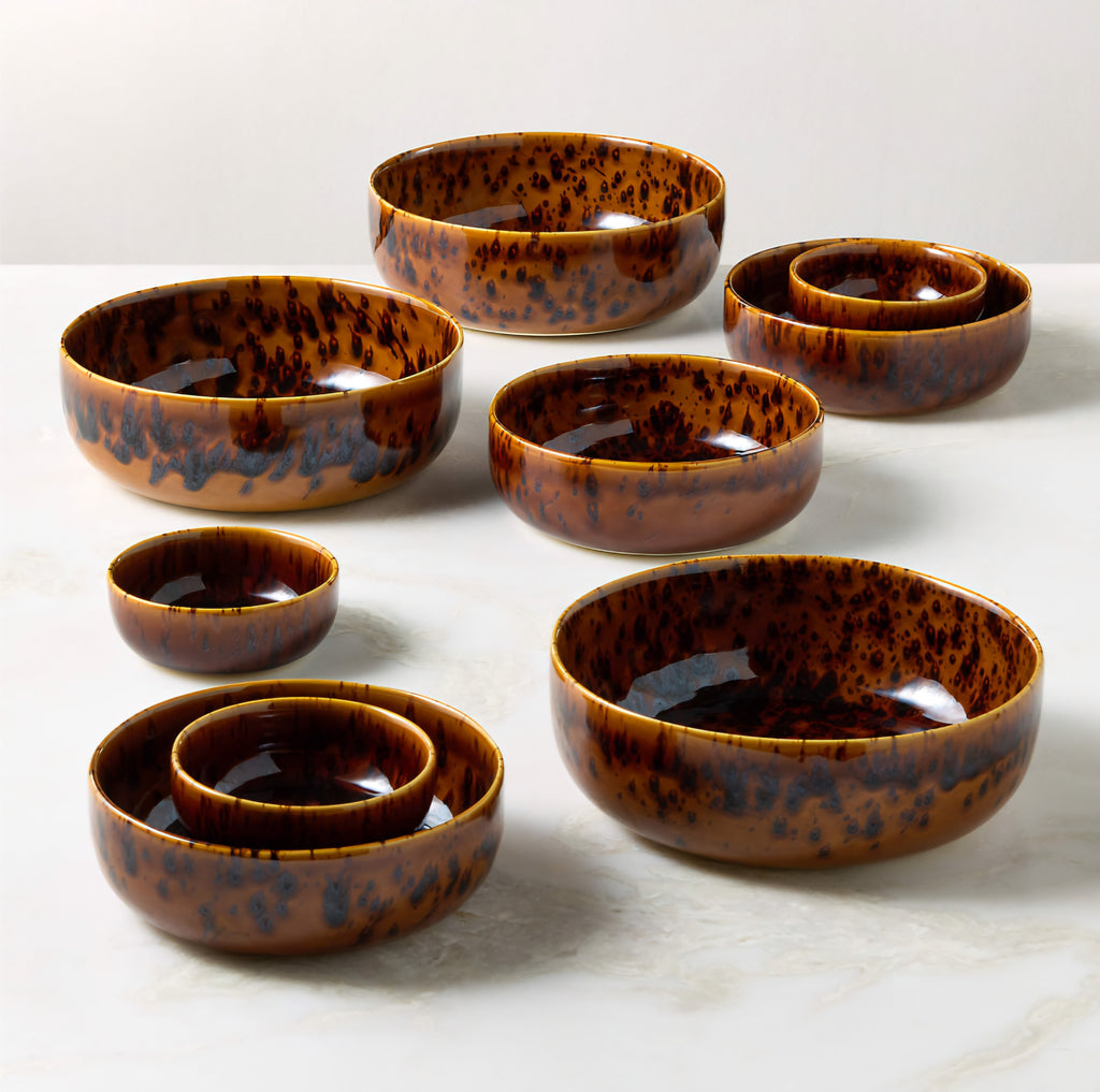 THE ONE × Tara — 3‑Piece Tortoise Serving Bowls