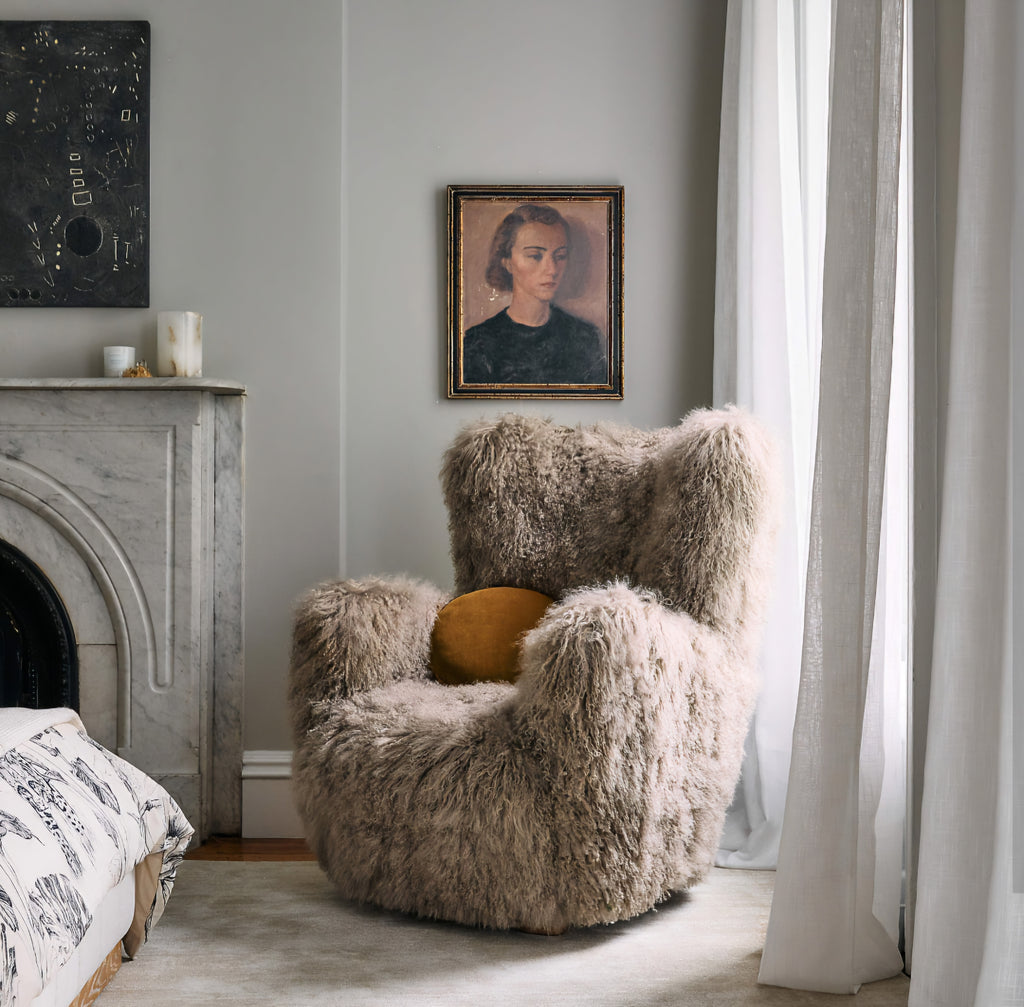 THE ONE × Mongolian Sheepskin Accent Chair