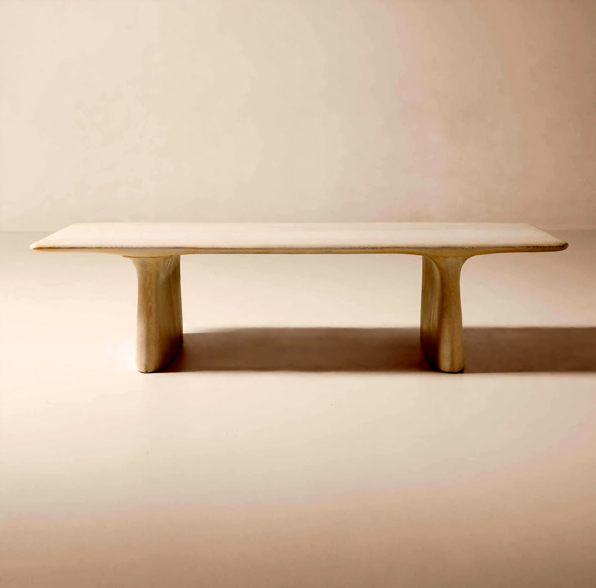 THE ONE × Almera — White Marble Coffee Table (66")