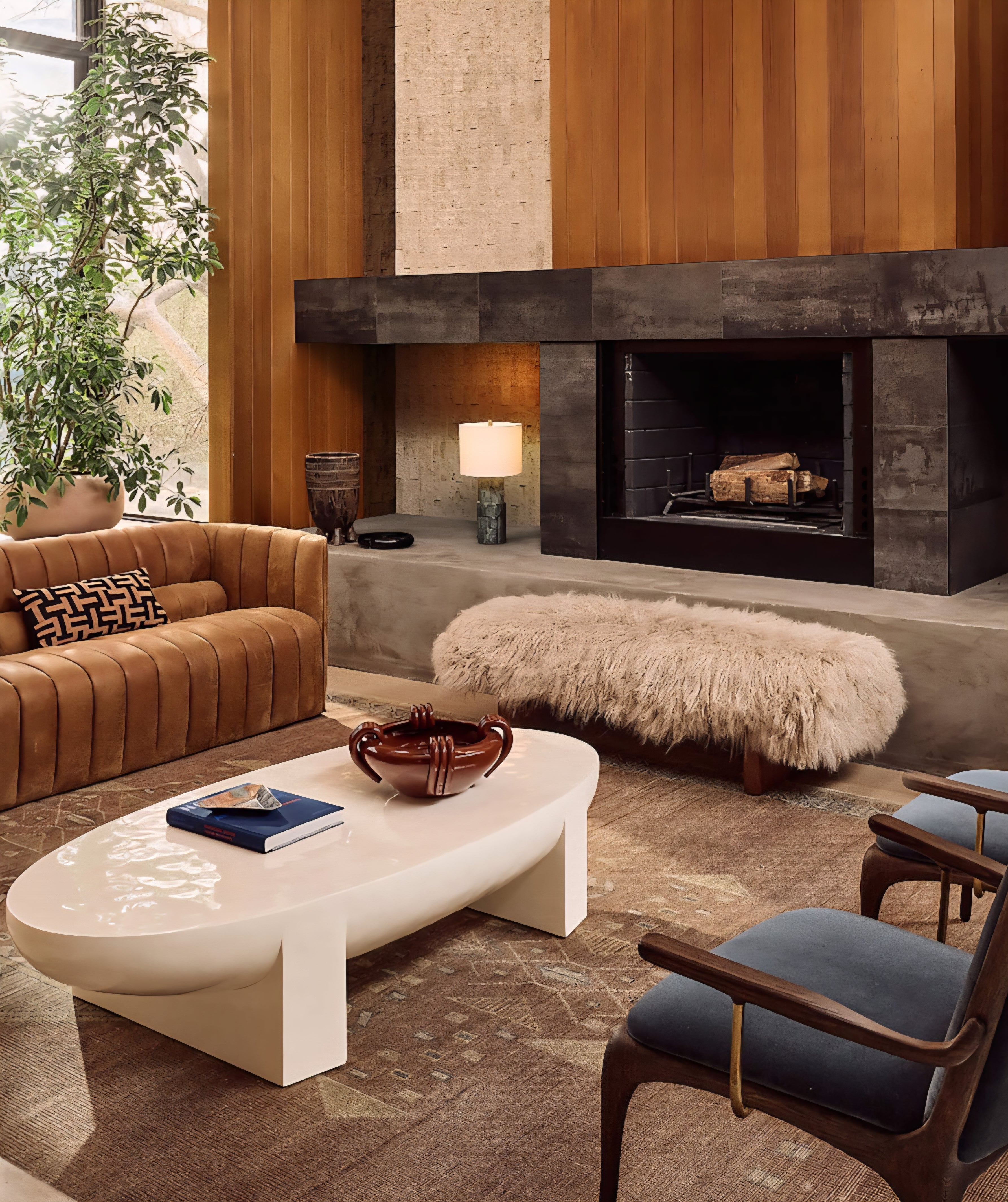 THE ONE × Colby — Faux Mohair Accent Chair