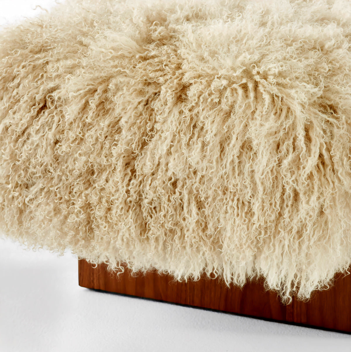 THE ONE × Socca — Sheepskin Upholstered Bench