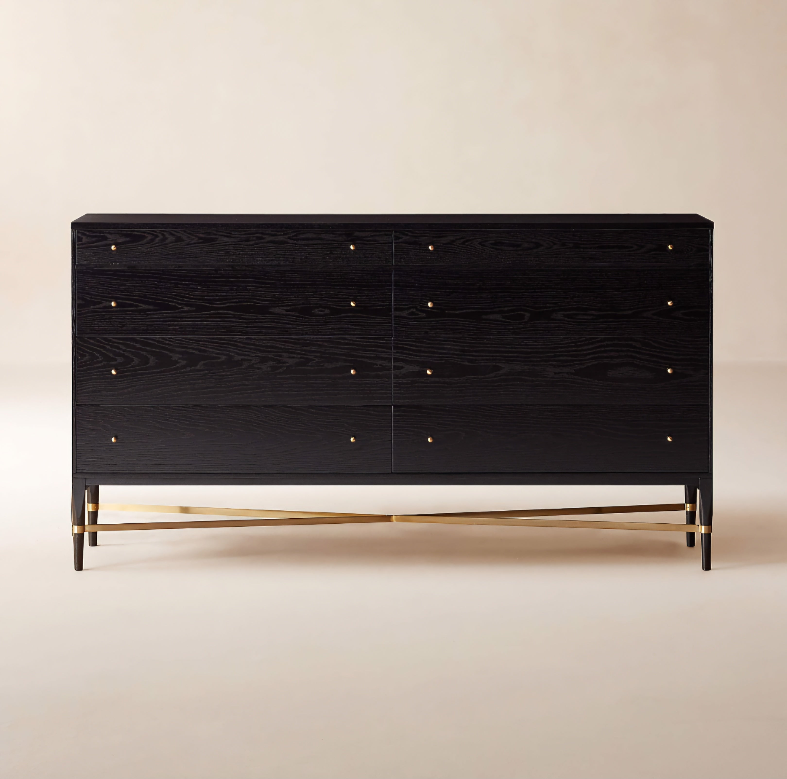 THE ONE × Connoisseur — Black Oak Wood 8-Drawer Dresser